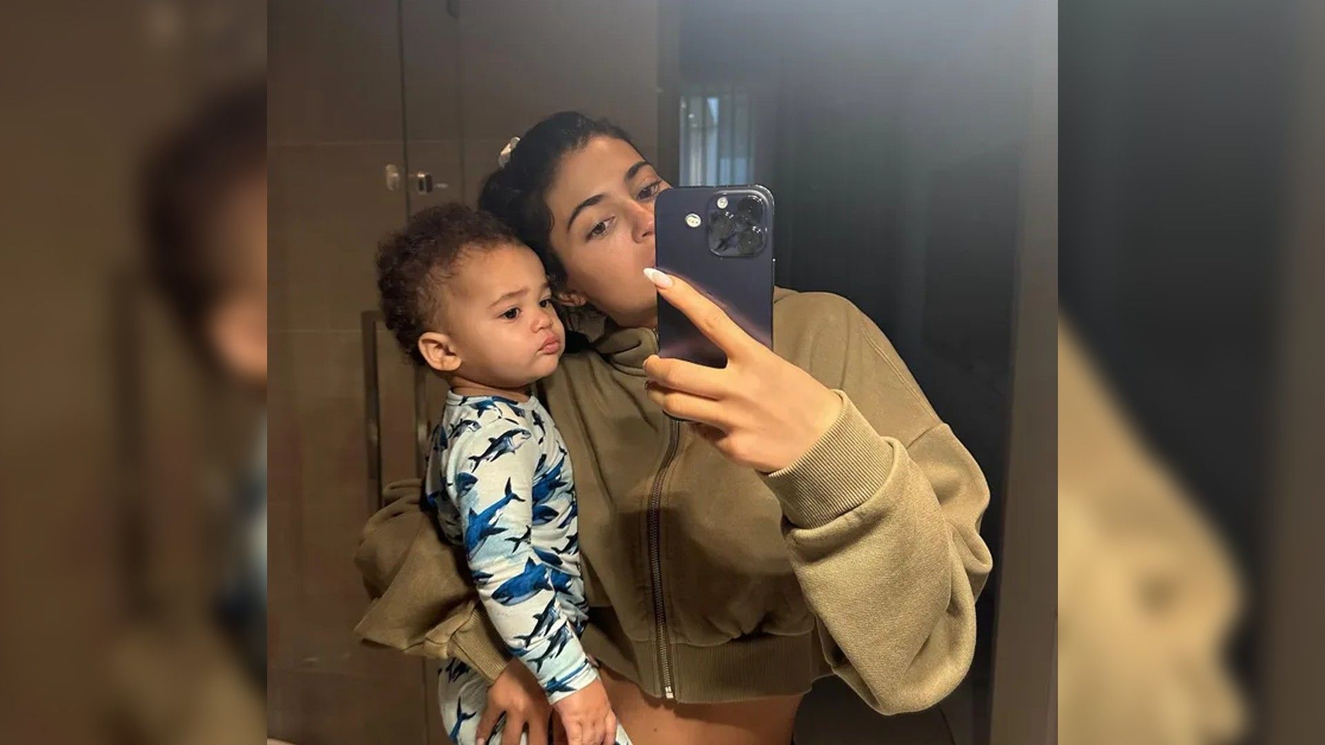 Kylie Jenner with her son