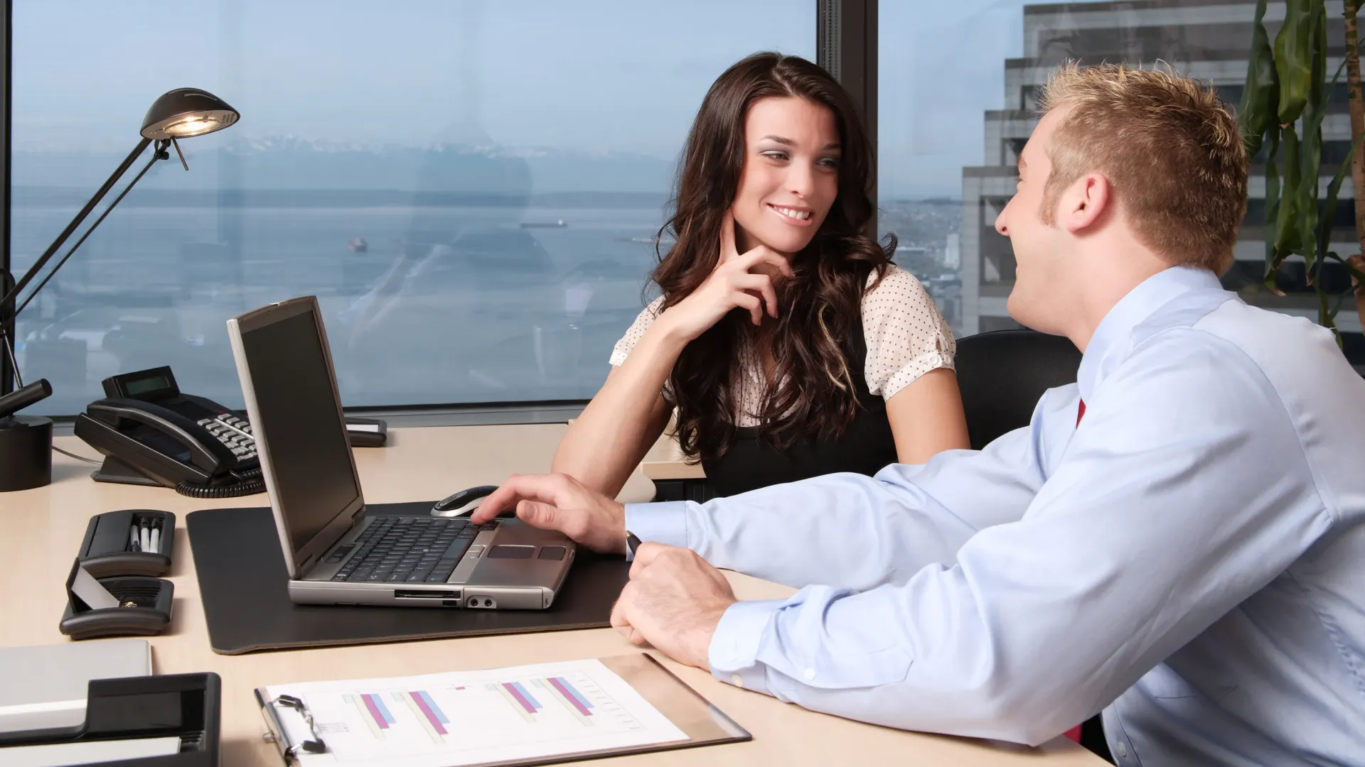 Aquarius Man and Cancer Woman Colleagues Easily Understand Each Other