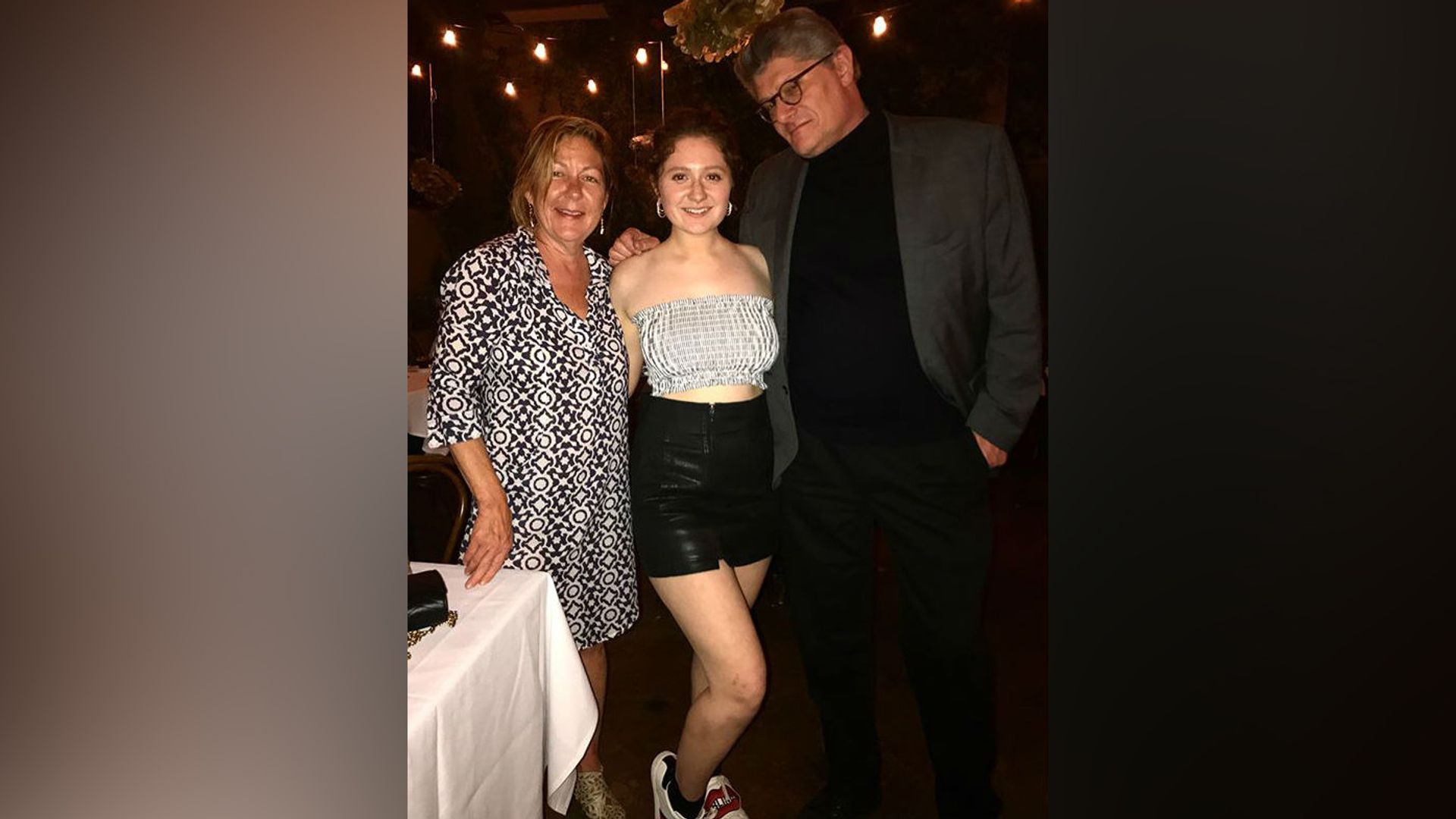 Emma Kenney with her parents