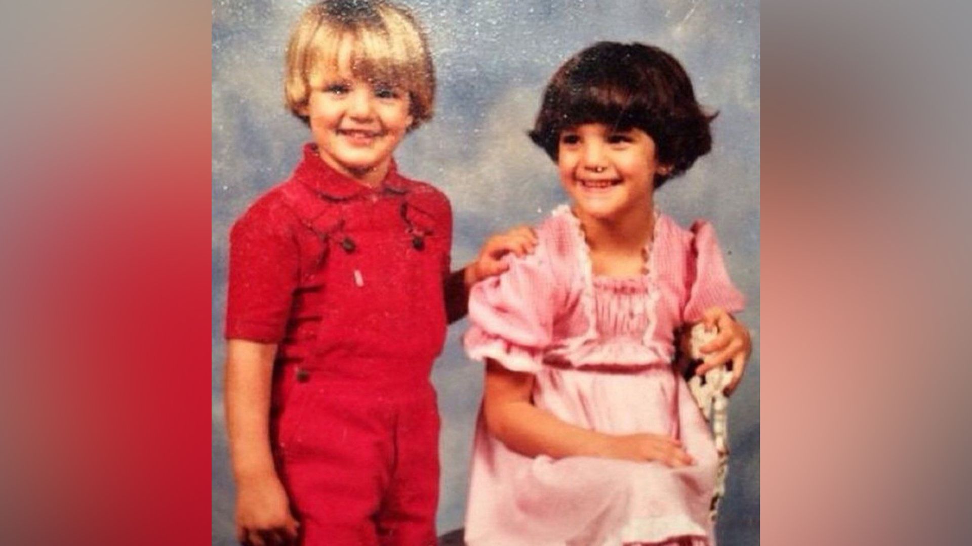 Pedro Pascal as a child with his sister
