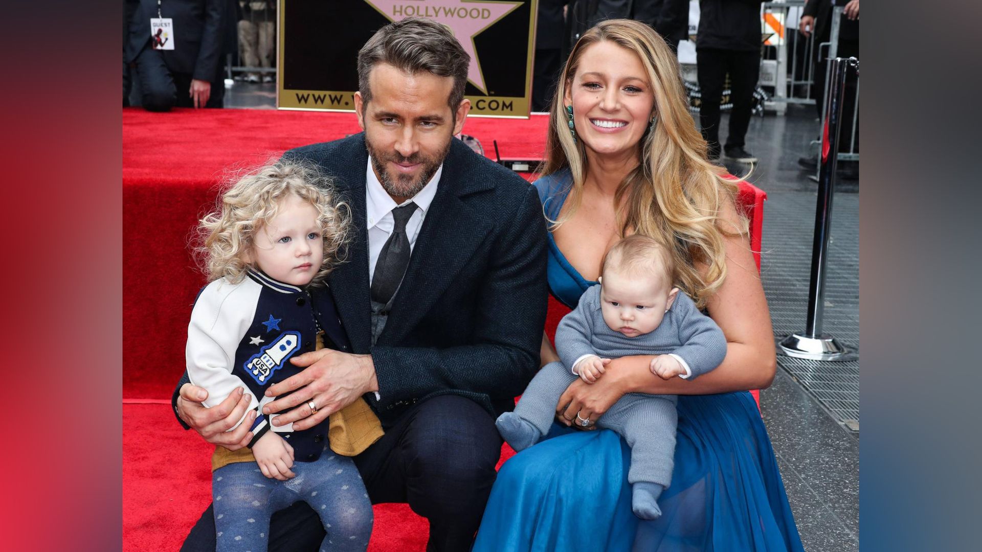 Ryan Reynolds and Blake Lively with their daughters