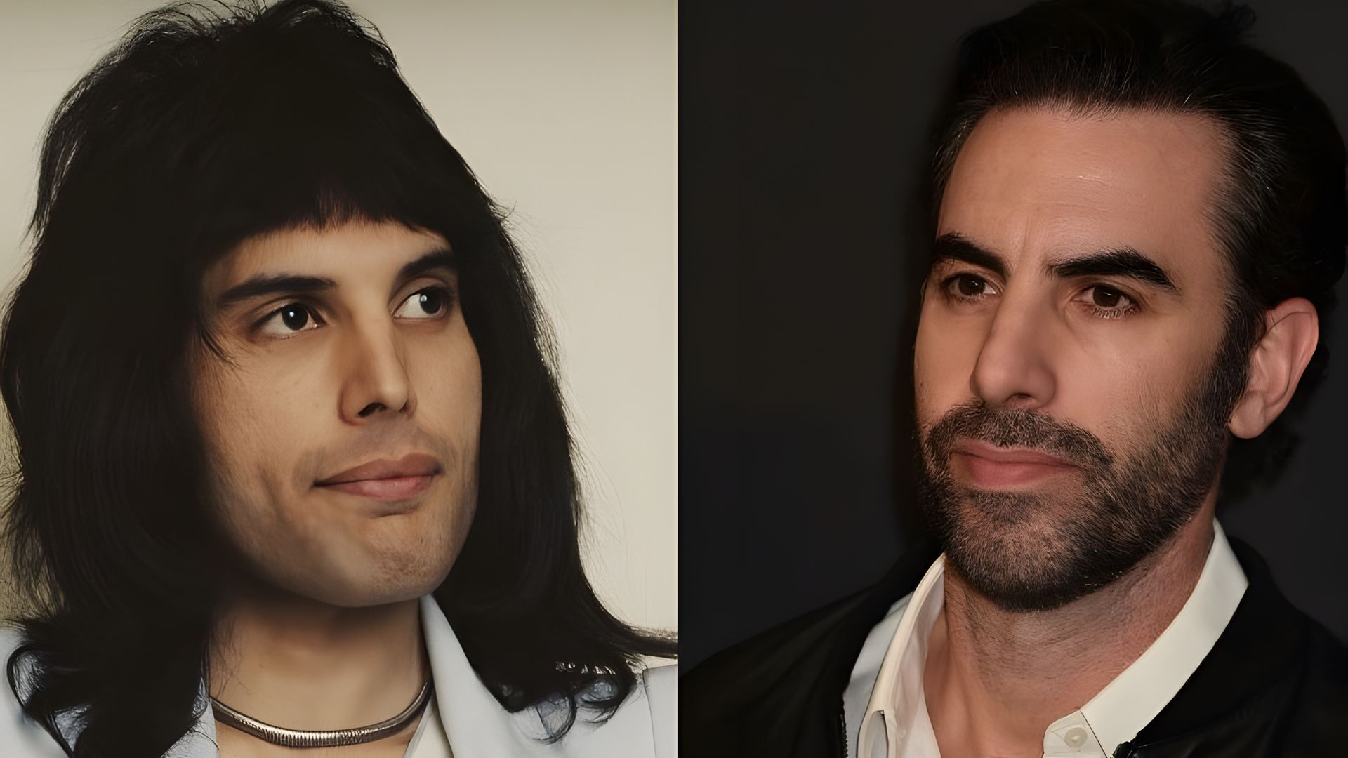 Freddie Mercury and Sacha Baron Cohen