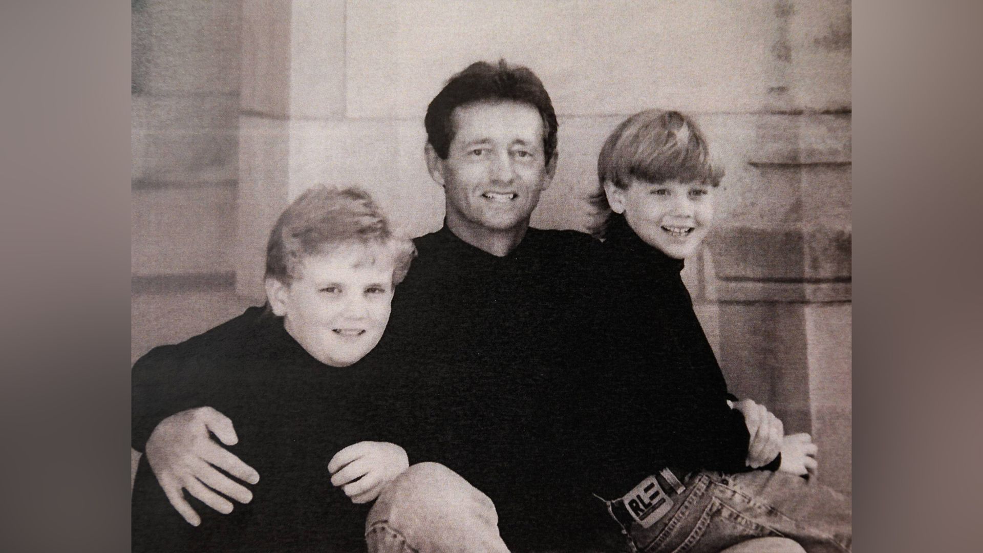 Hunter Doohan with his brother and father