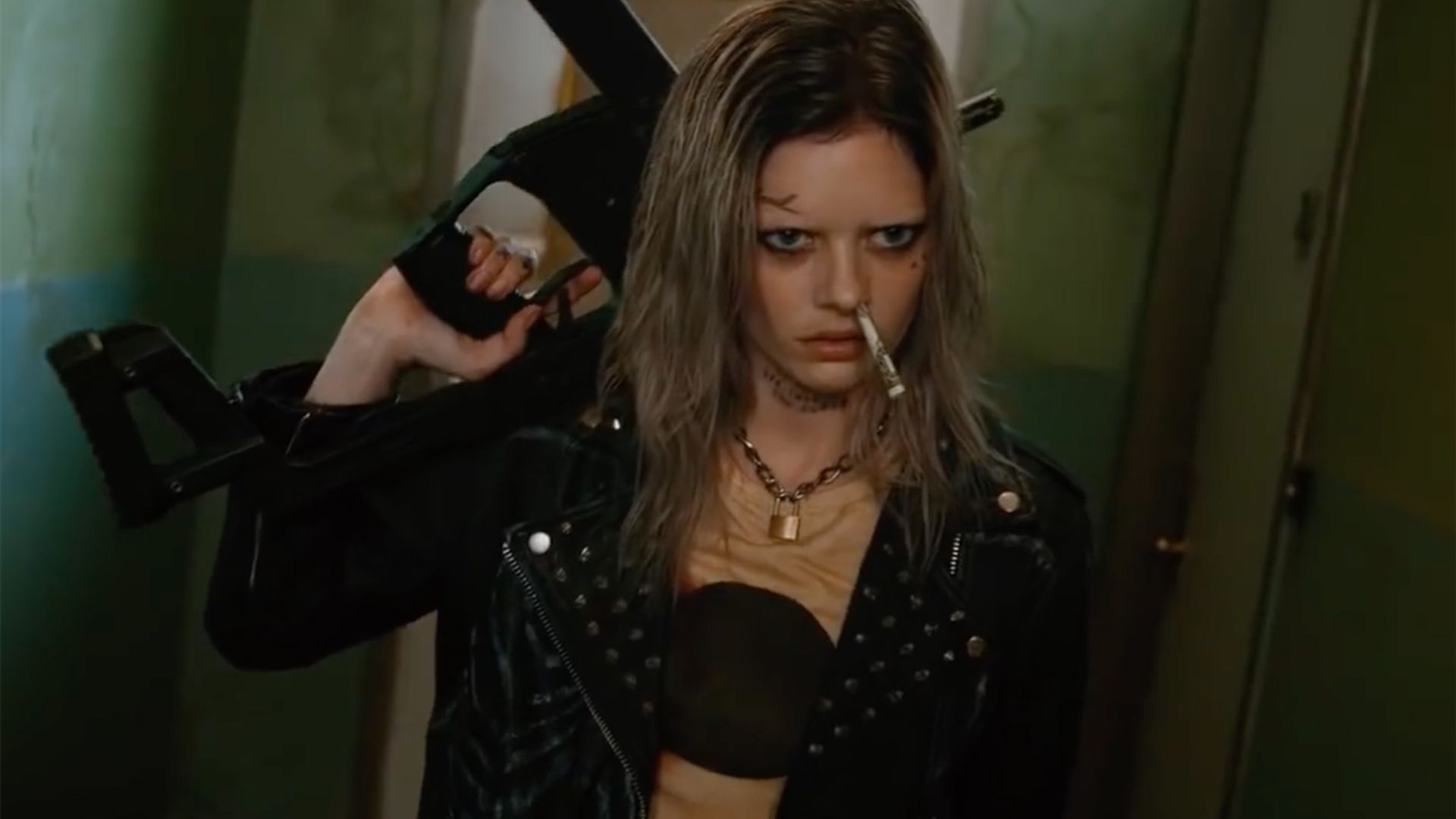 Samara Weaving in Guns Akimbo