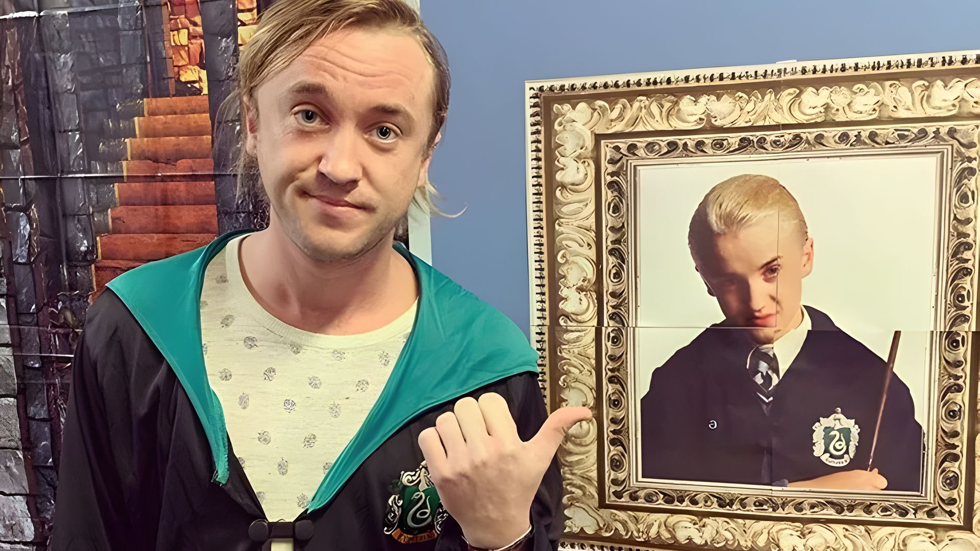 Tom Felton then and now