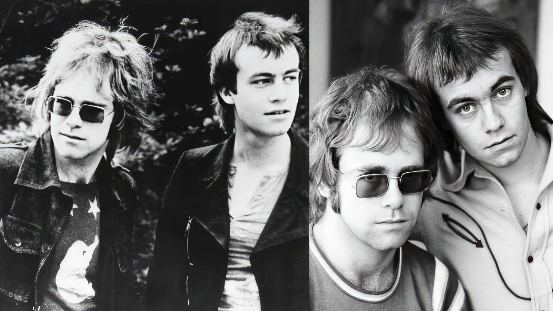 Elton John and Bernie Taupin in their youth