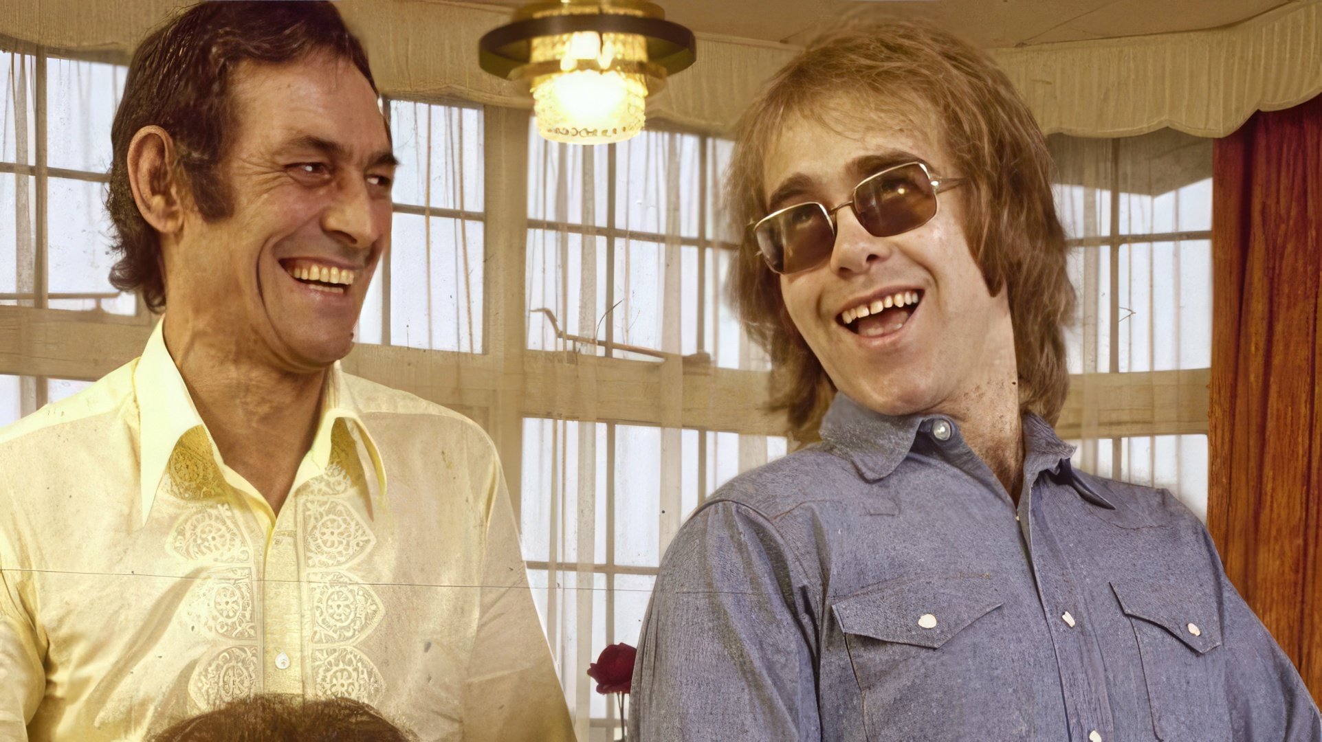 Elton John with stepfather Fred Fairbrother