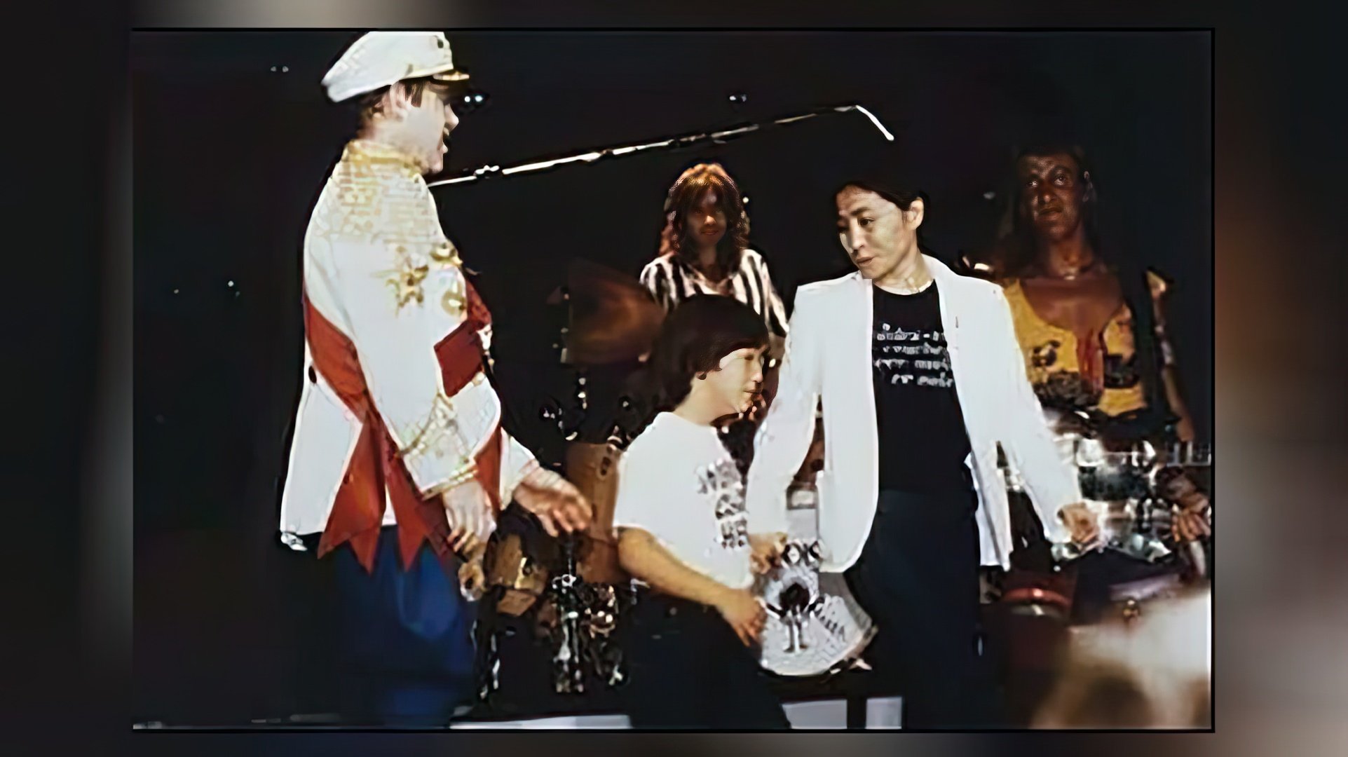 Elton John, Yoko Ono and Sean Lennon at the John Lennon memorial concert