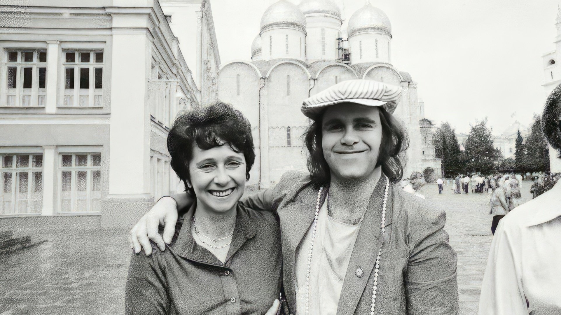 Sheila Dwight with her son during his tour in the USSR (1979)