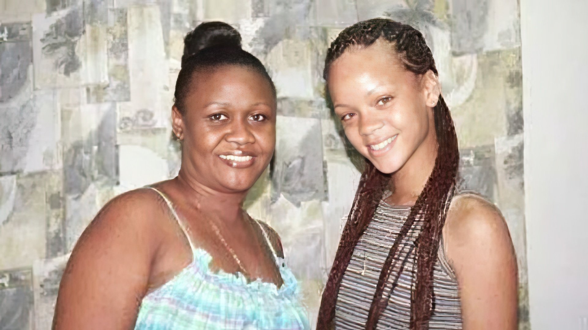 From age 9, Rihanna grew up with her mother and younger brother