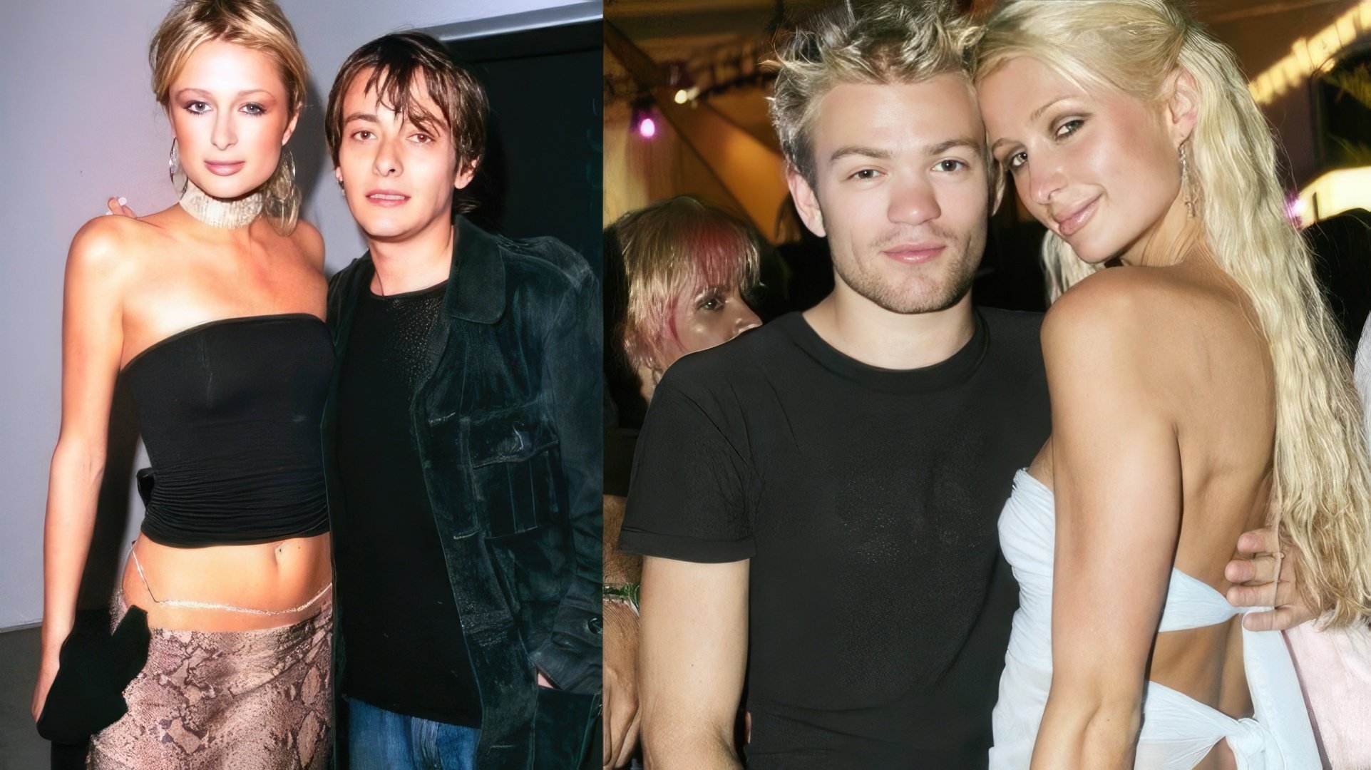 Paris Hilton with Edward Furlong (left) and Derek Whibley (right)