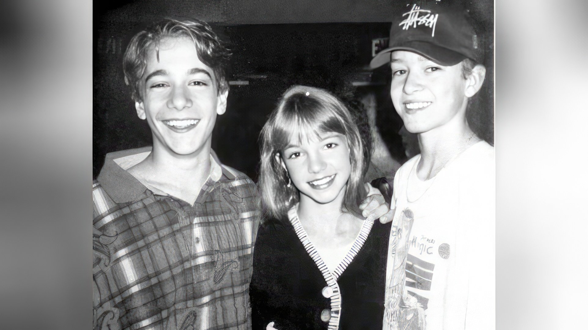 Young Britney Spears with Ryan Gosling (left) and Justin Timberlake