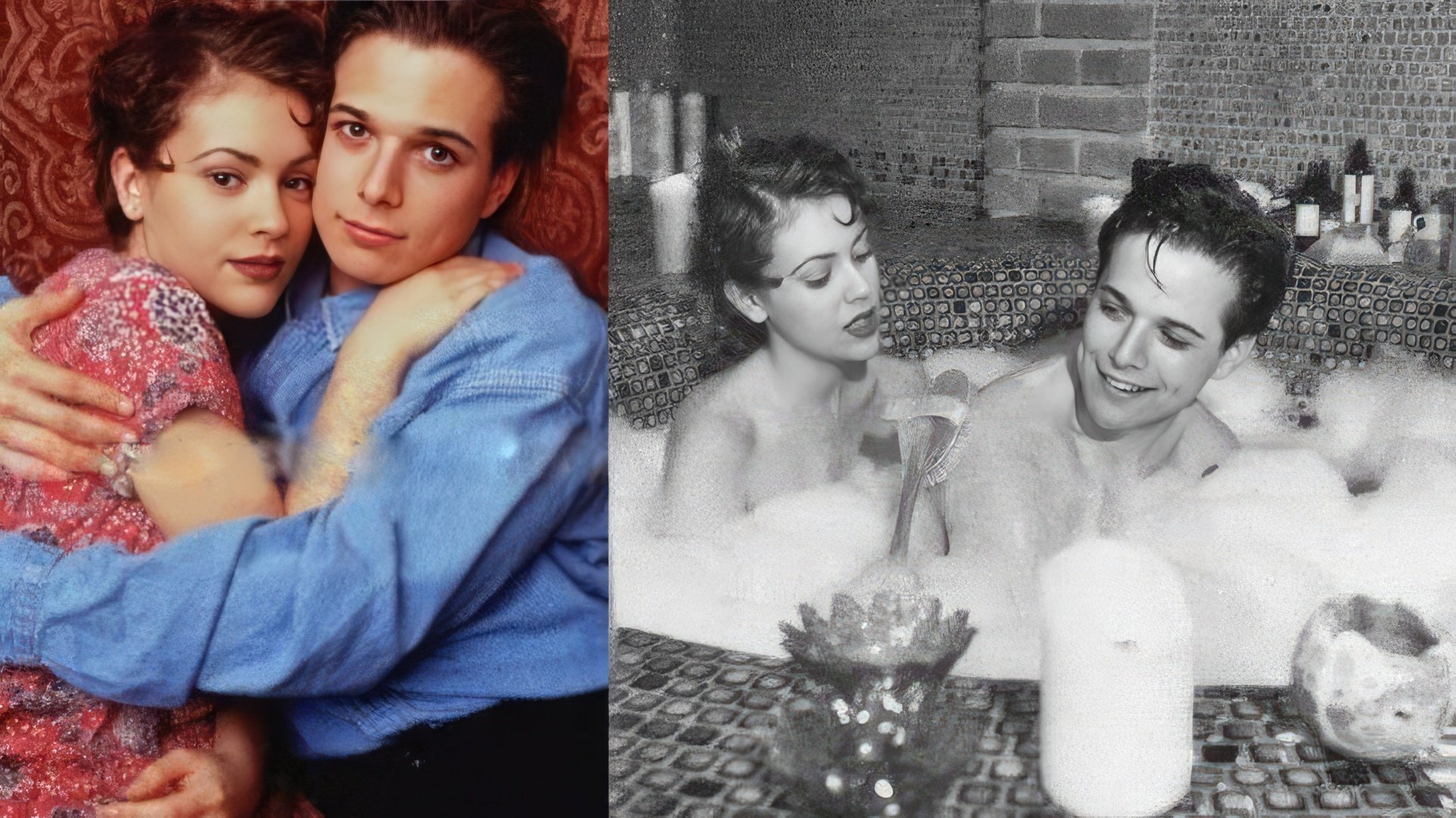 Alyssa Milano and Scott Wolf