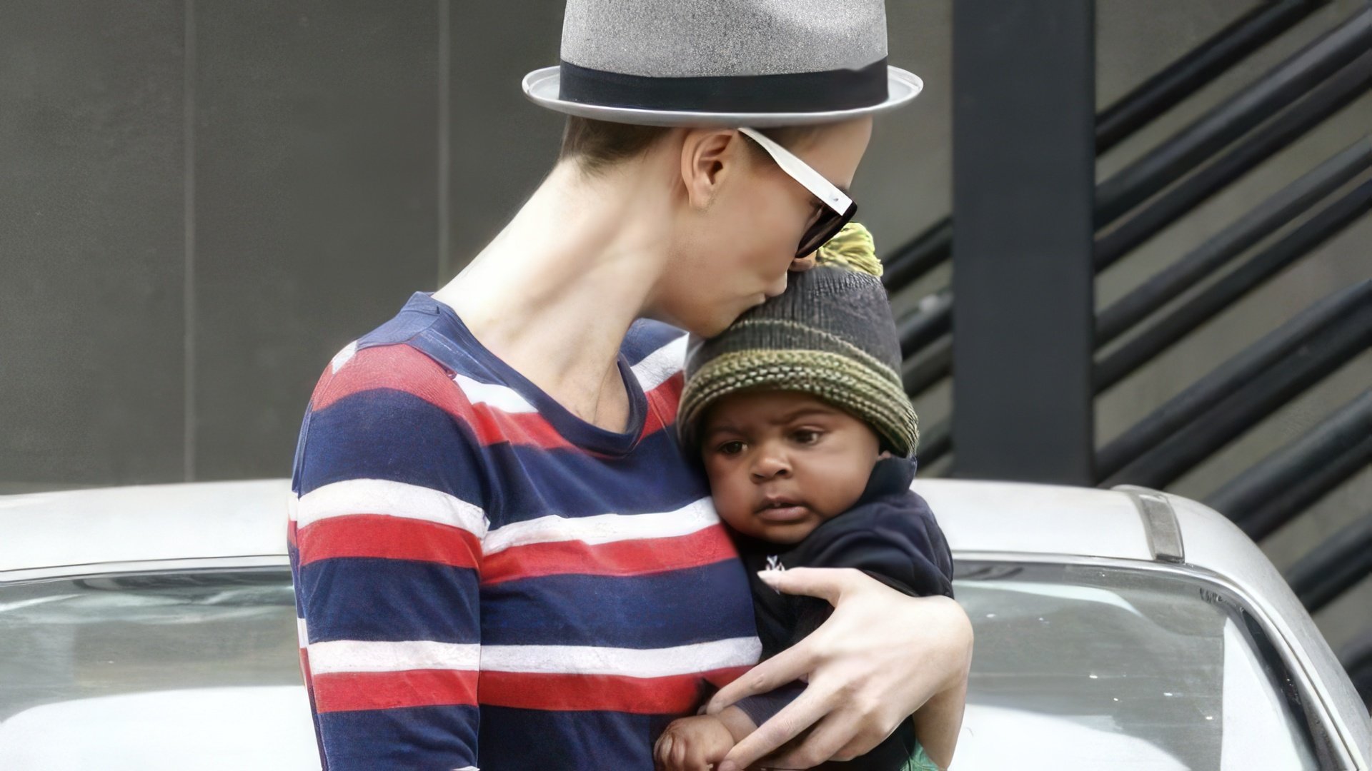 Charlize Theron with her daughter Augusta