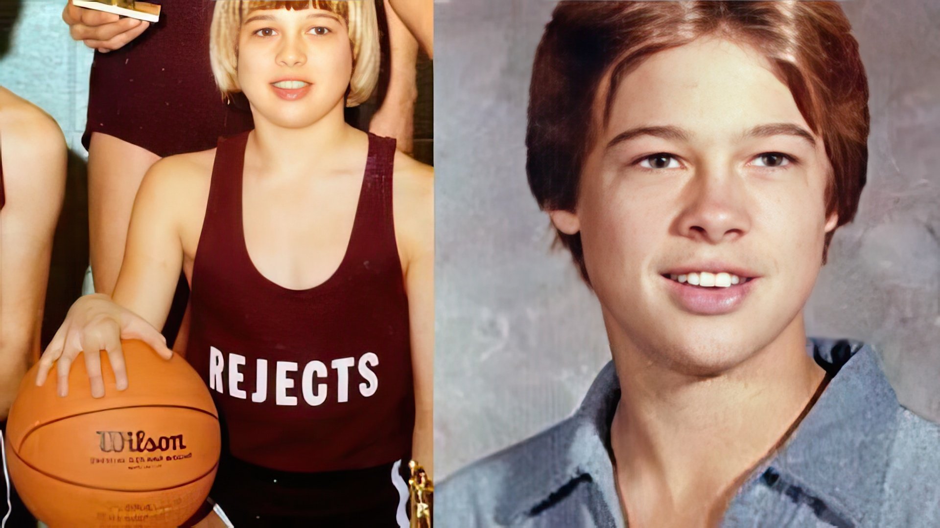 Childhood photos of Brad Pitt