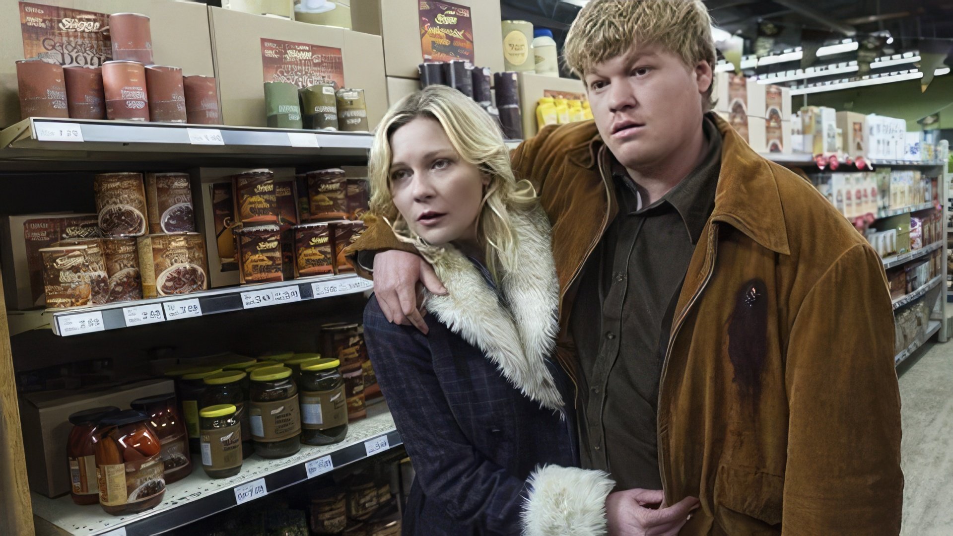 Kirsten Dunst and Jesse Plemons in the series "Fargo"