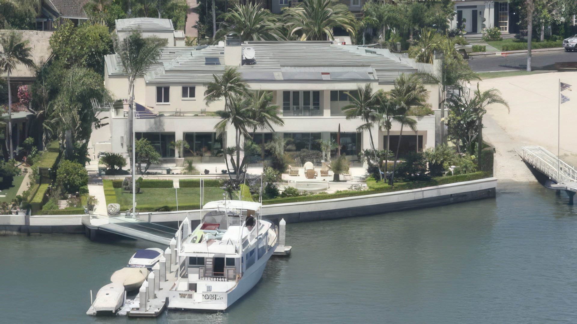 One of the actor's yachts and mansions