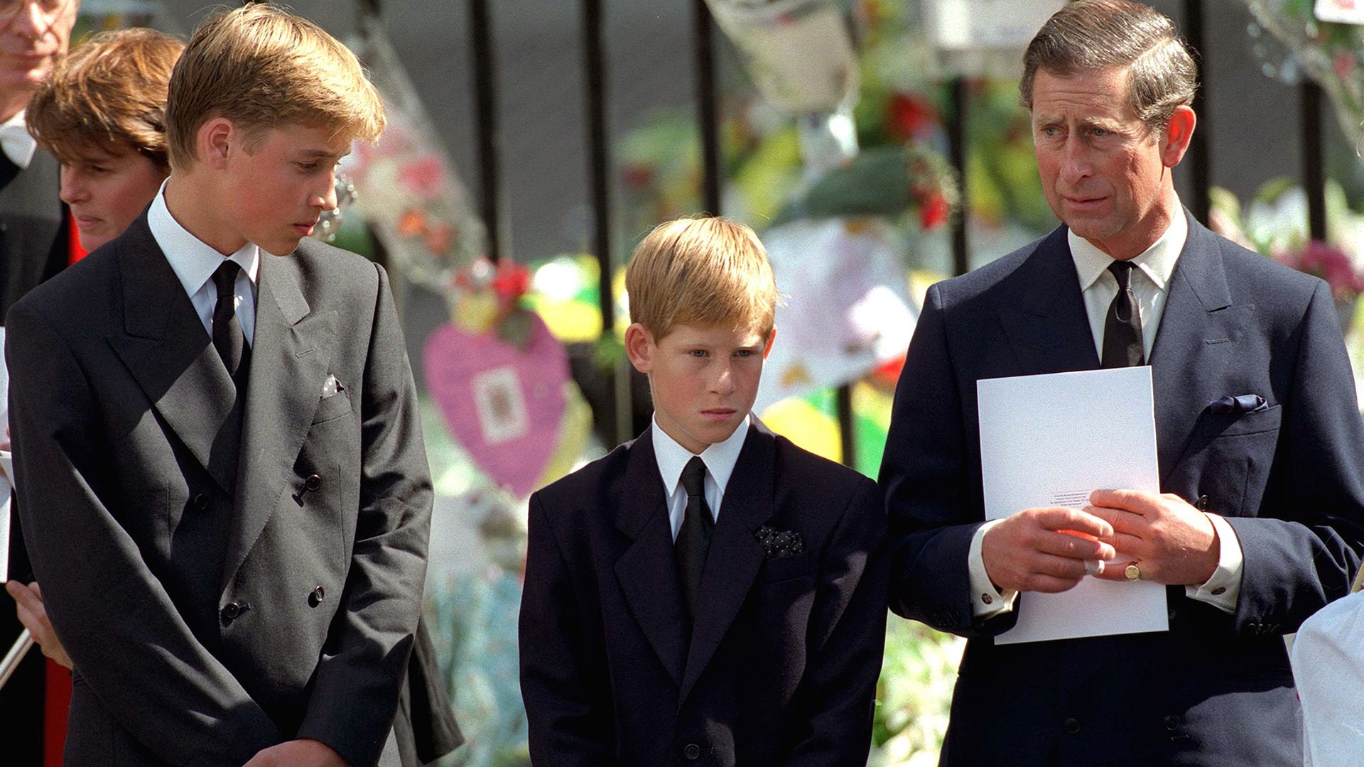 Prince Harry at Princess Diana's funeral