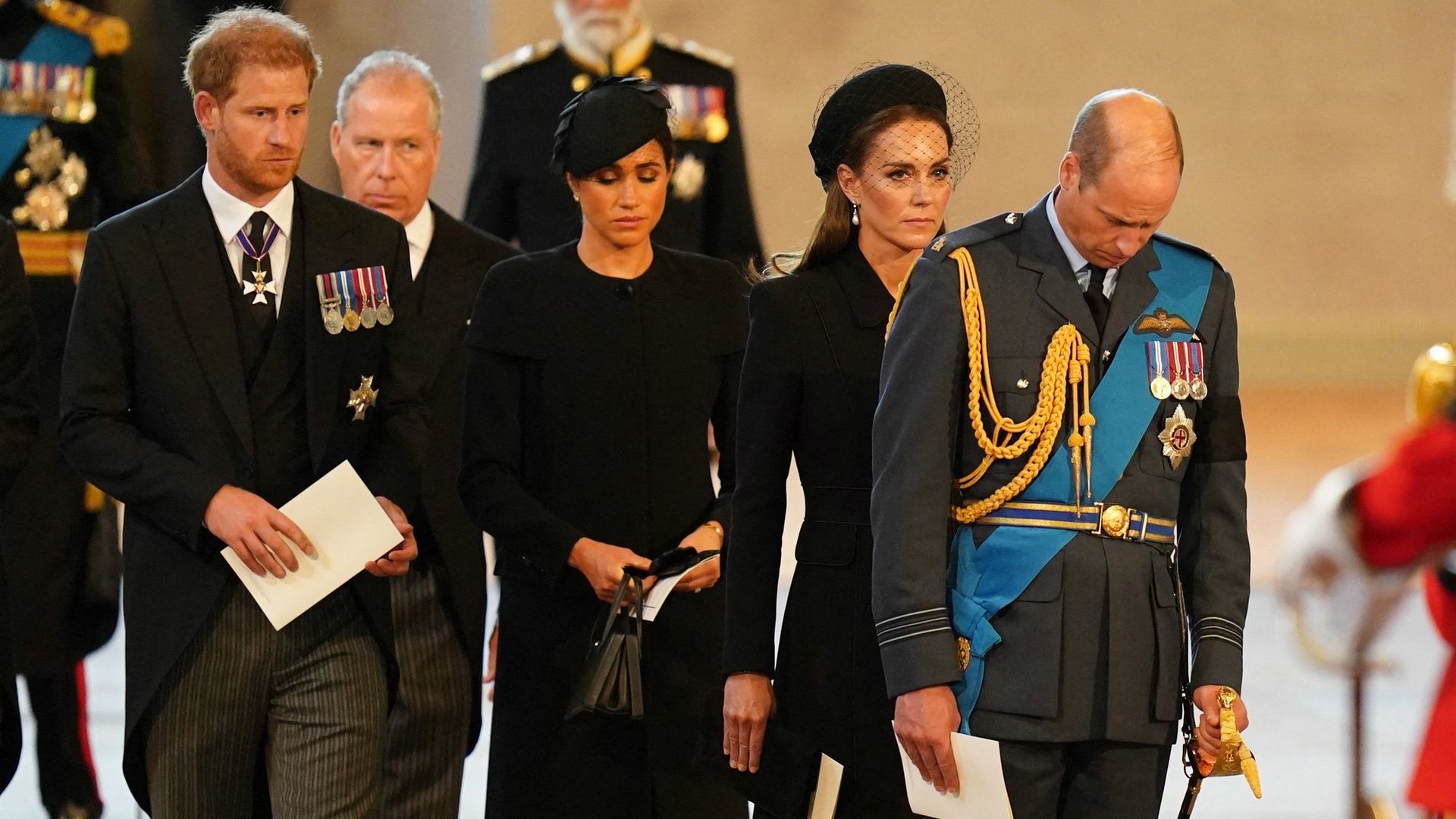 Prince Harry at Queen Elizabeth II's Funeral