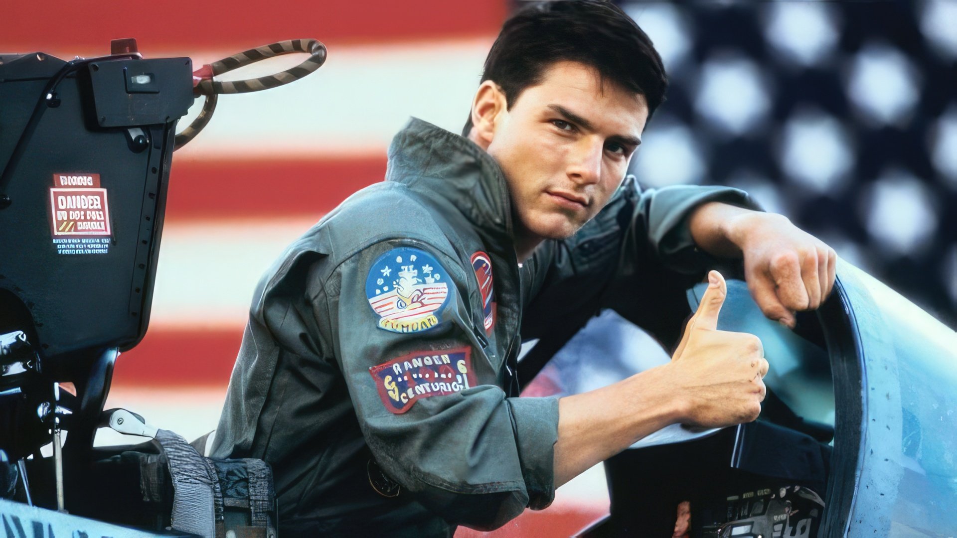A shot from the movie Top Gun