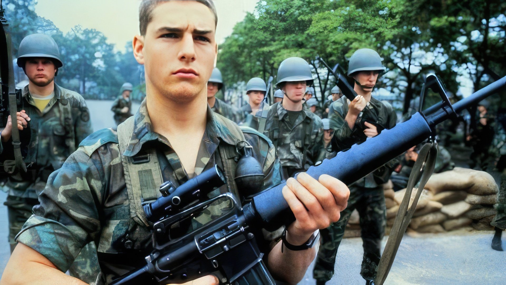 Young Tom Cruise in the movie Taps