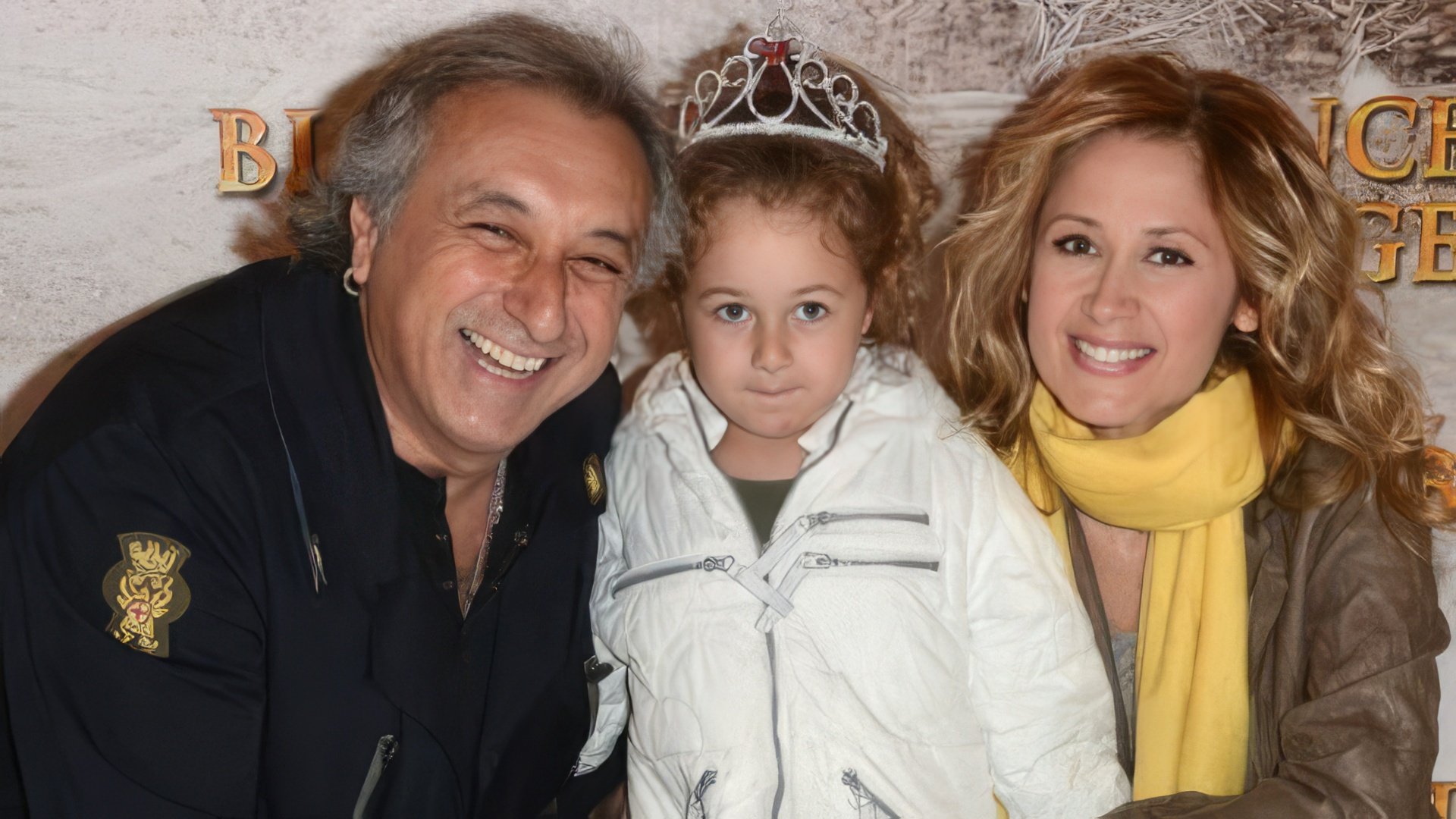 Lara Fabian with her ex-husband and daughter Lou