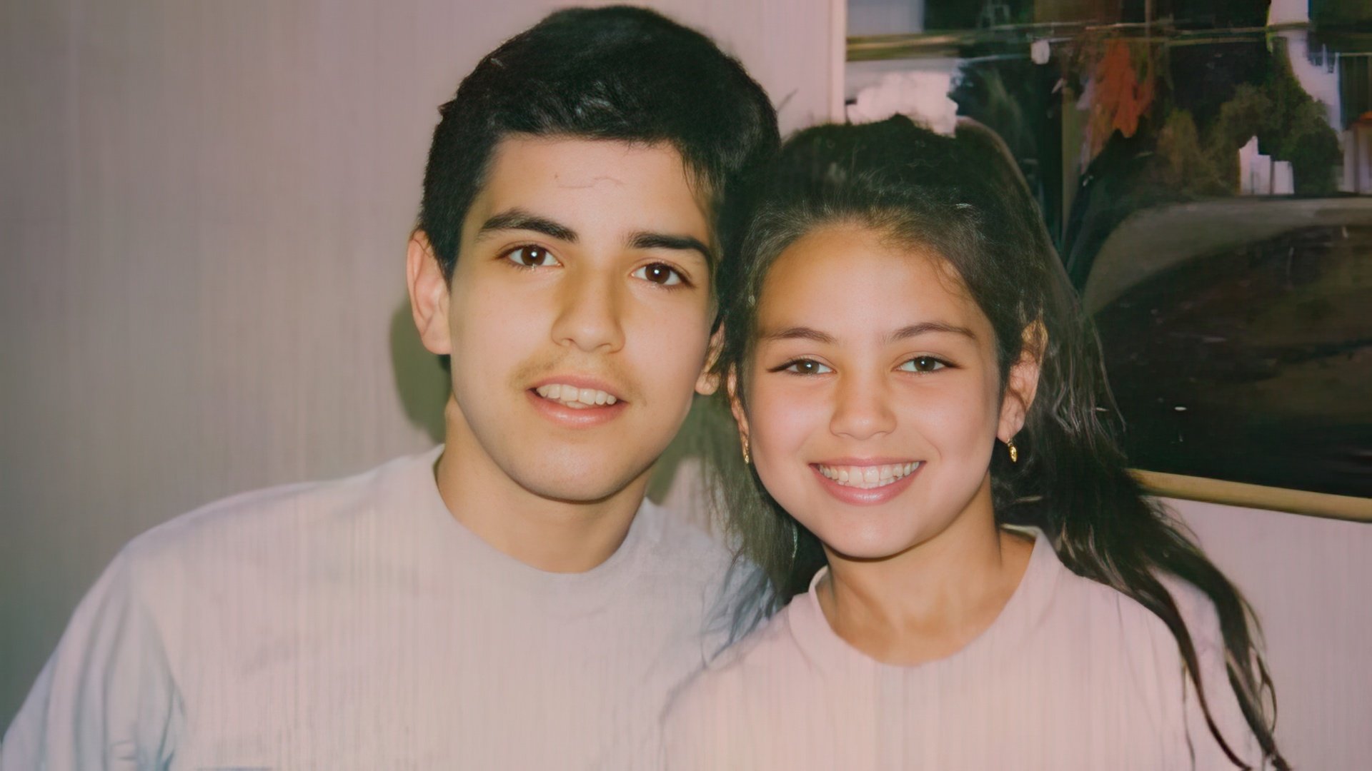Little Mila Kunis with her brother Michael