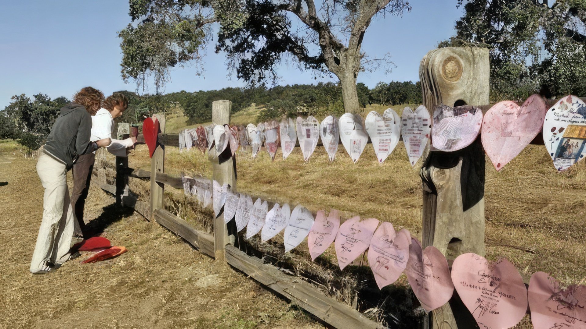 Michael Jackson's fans decorate the idol's ranch as a sign of support