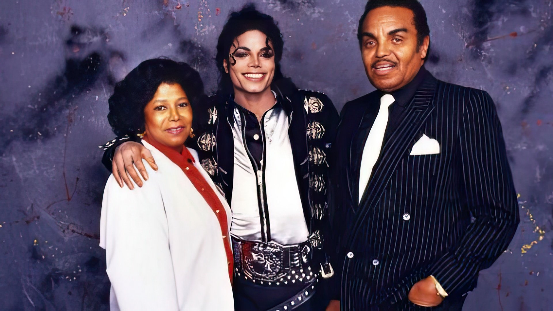 Michael Jackson with his parents