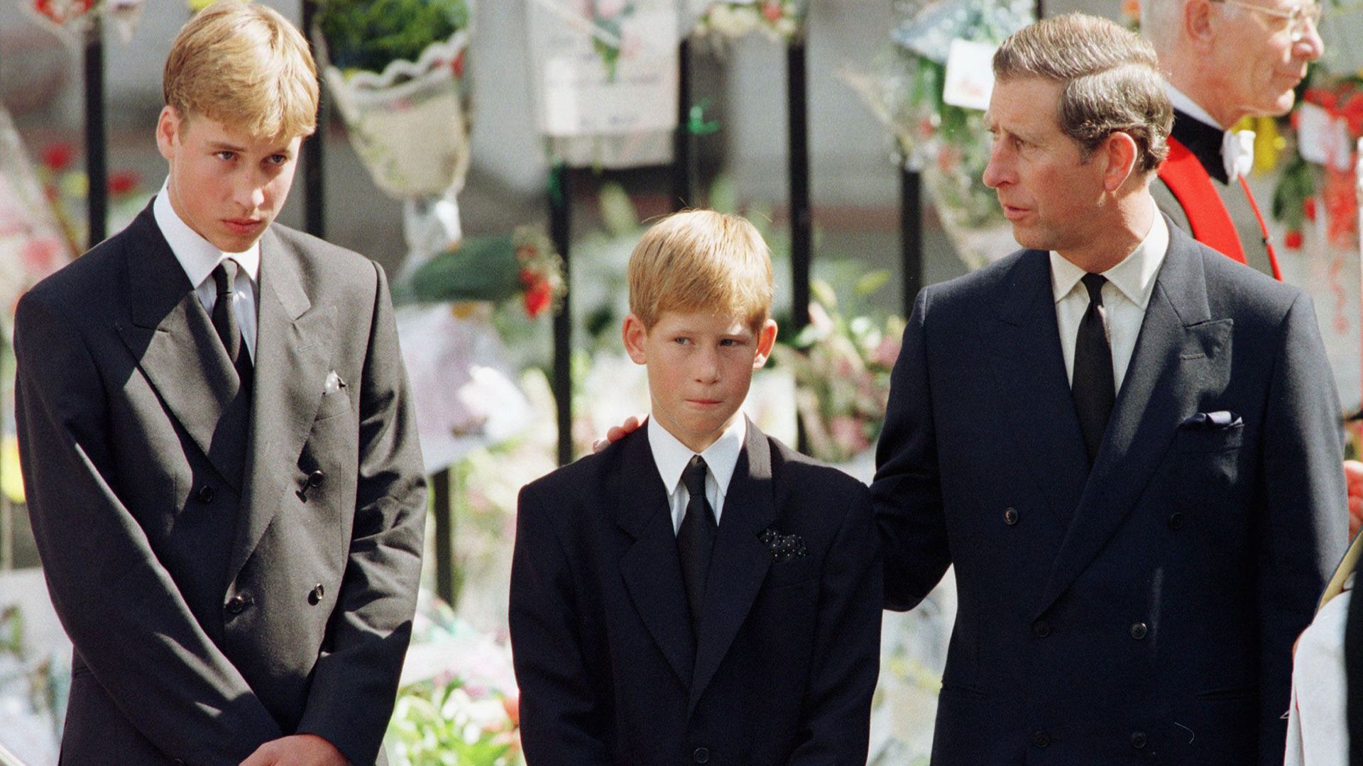 Prince William at Princess Diana's funeral