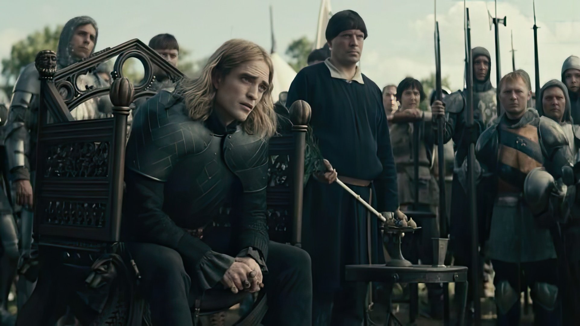 A shot from the movie "The King"