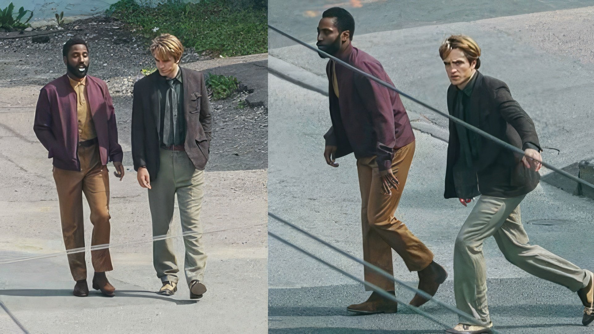 On the set of "Tenet"