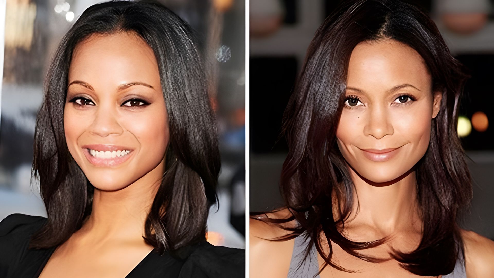 Thandie Newton and Zoe Saldana look so much alike