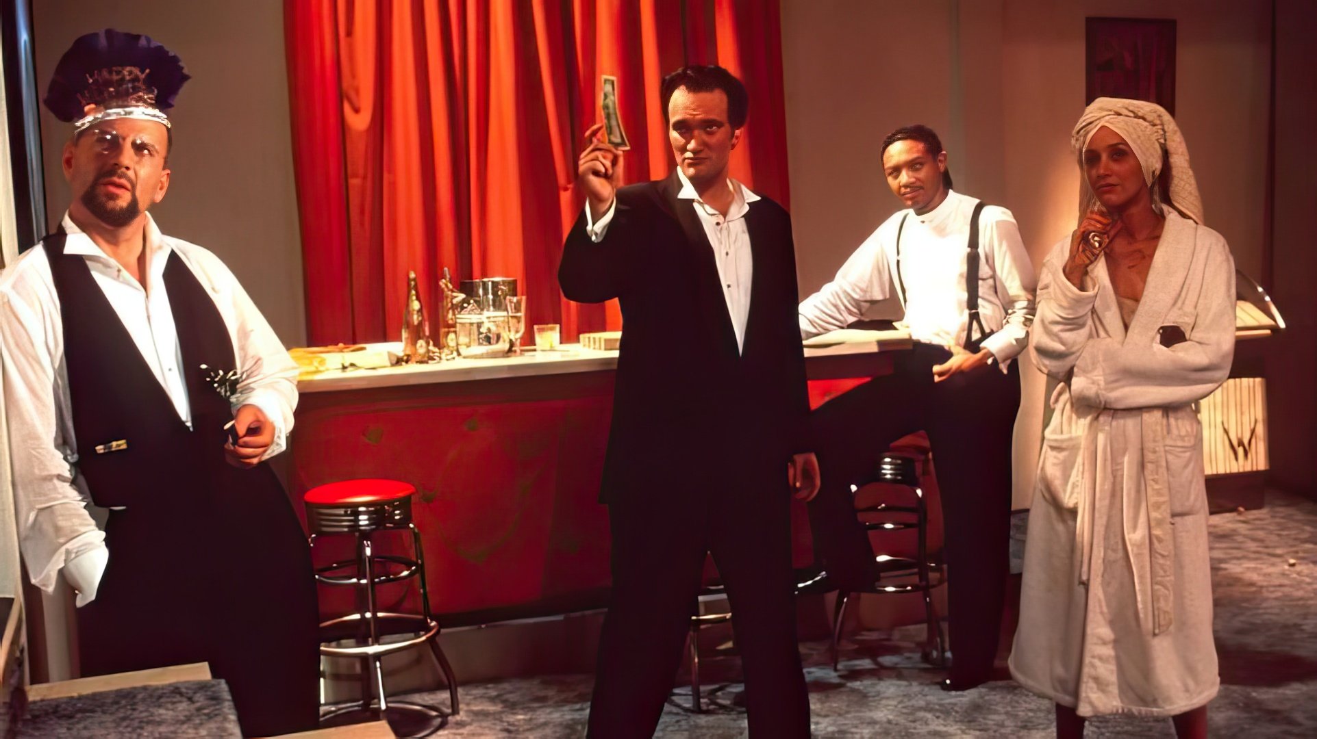 A shot from the movie 'Four Rooms'