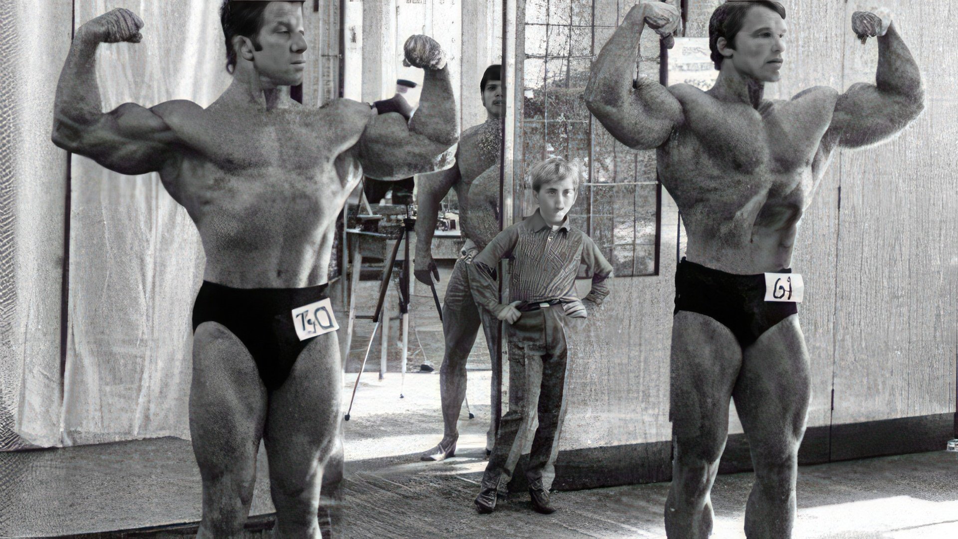 Arnold Schwarzenegger and his idol Reg Park