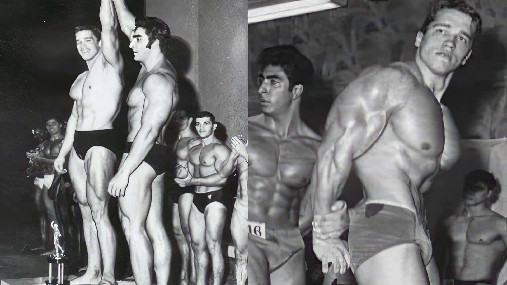 Arnold Schwarzenegger at 'Mr. Universe' in 1966 and 1967