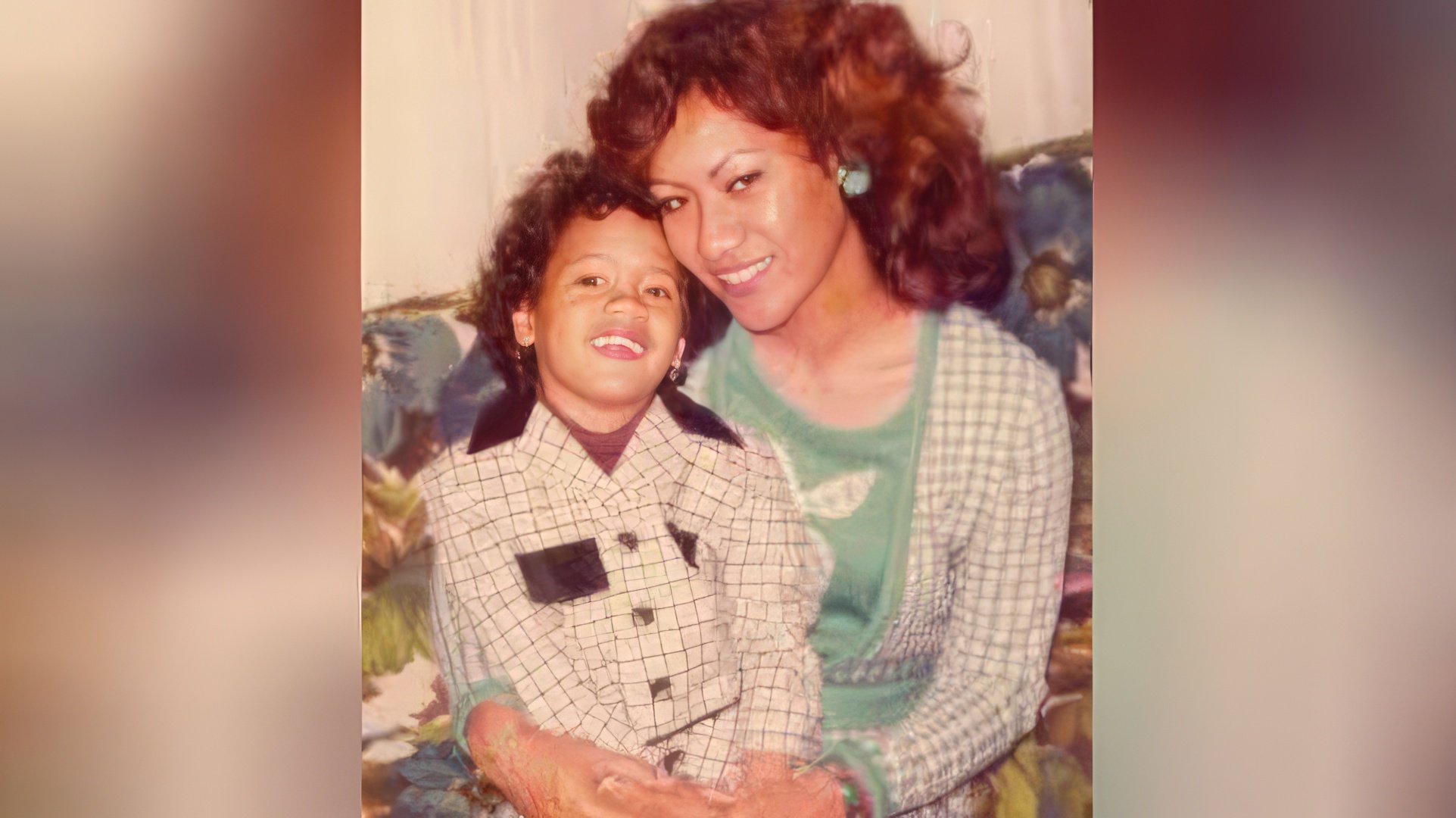 Dwayne Johnson with his mom