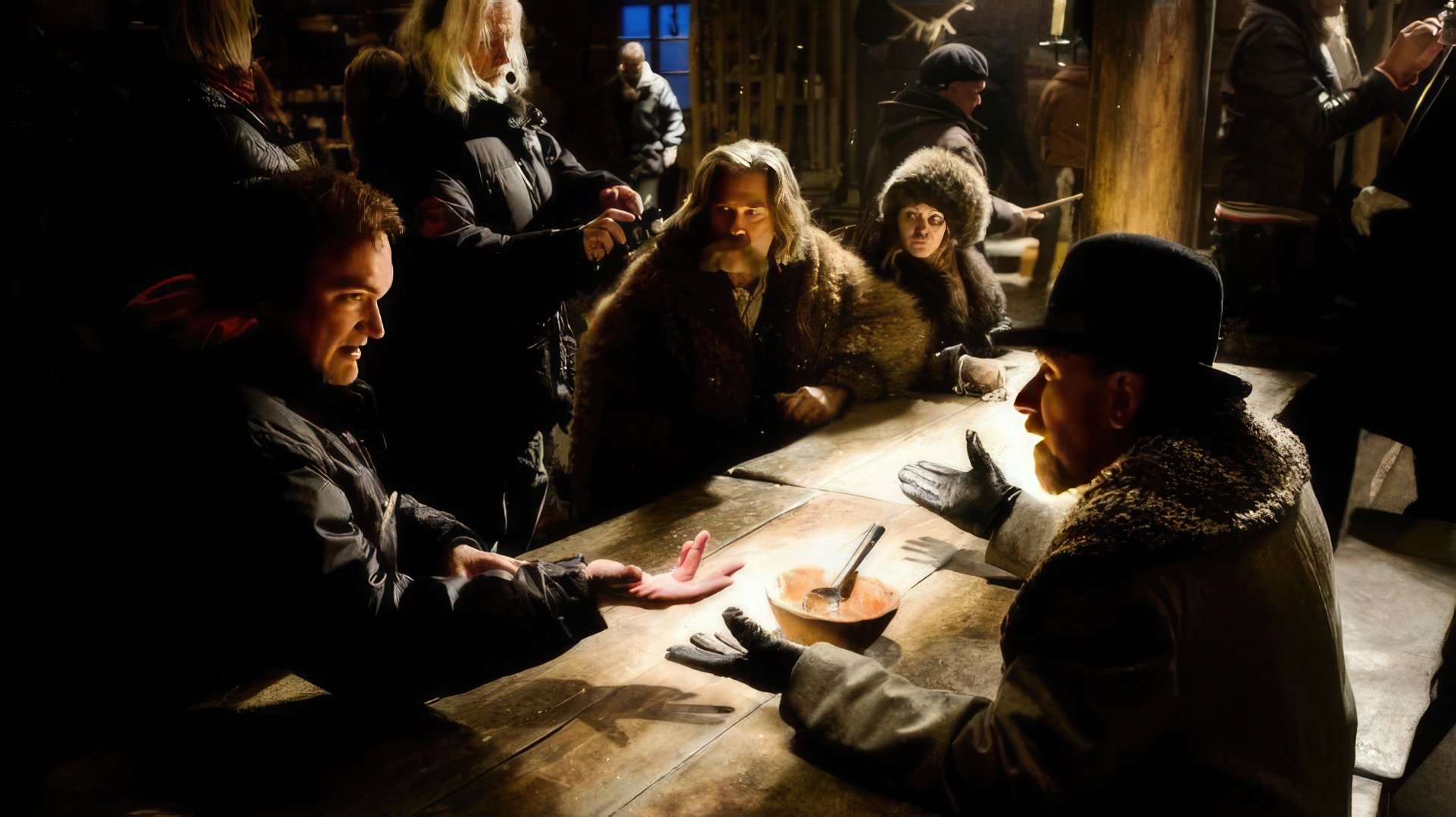 On the set of 'The Hateful Eight'
