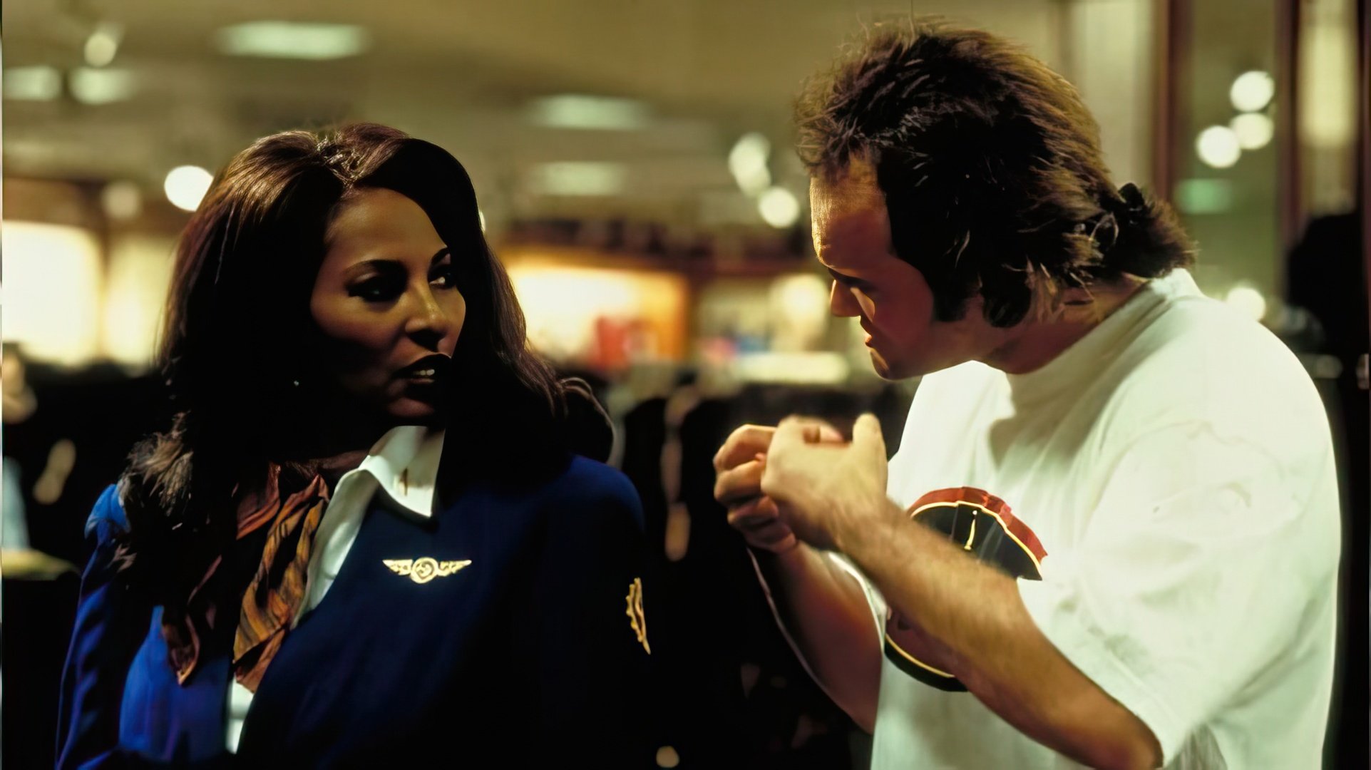 Pam Grier and Quentin Tarantino