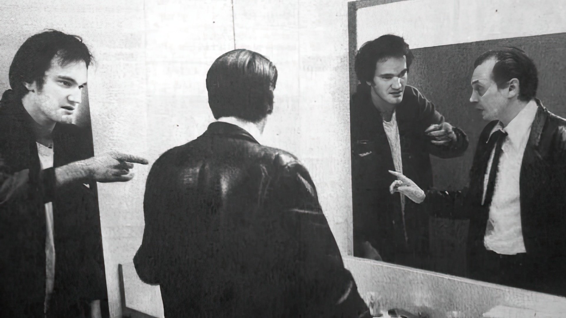 Quentin Tarantino and Steve Buscemi on the set of 'Reservoir Dogs'