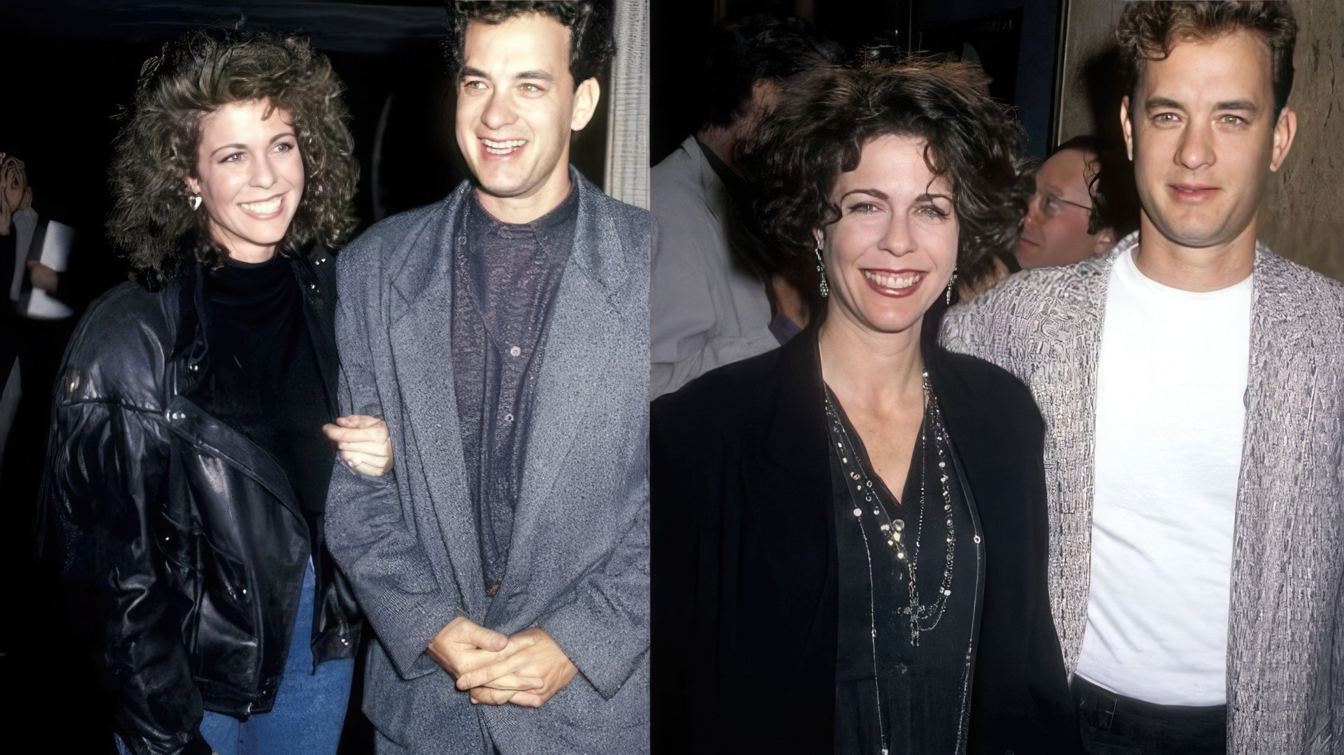 Tom Hanks and his wife in their youth
