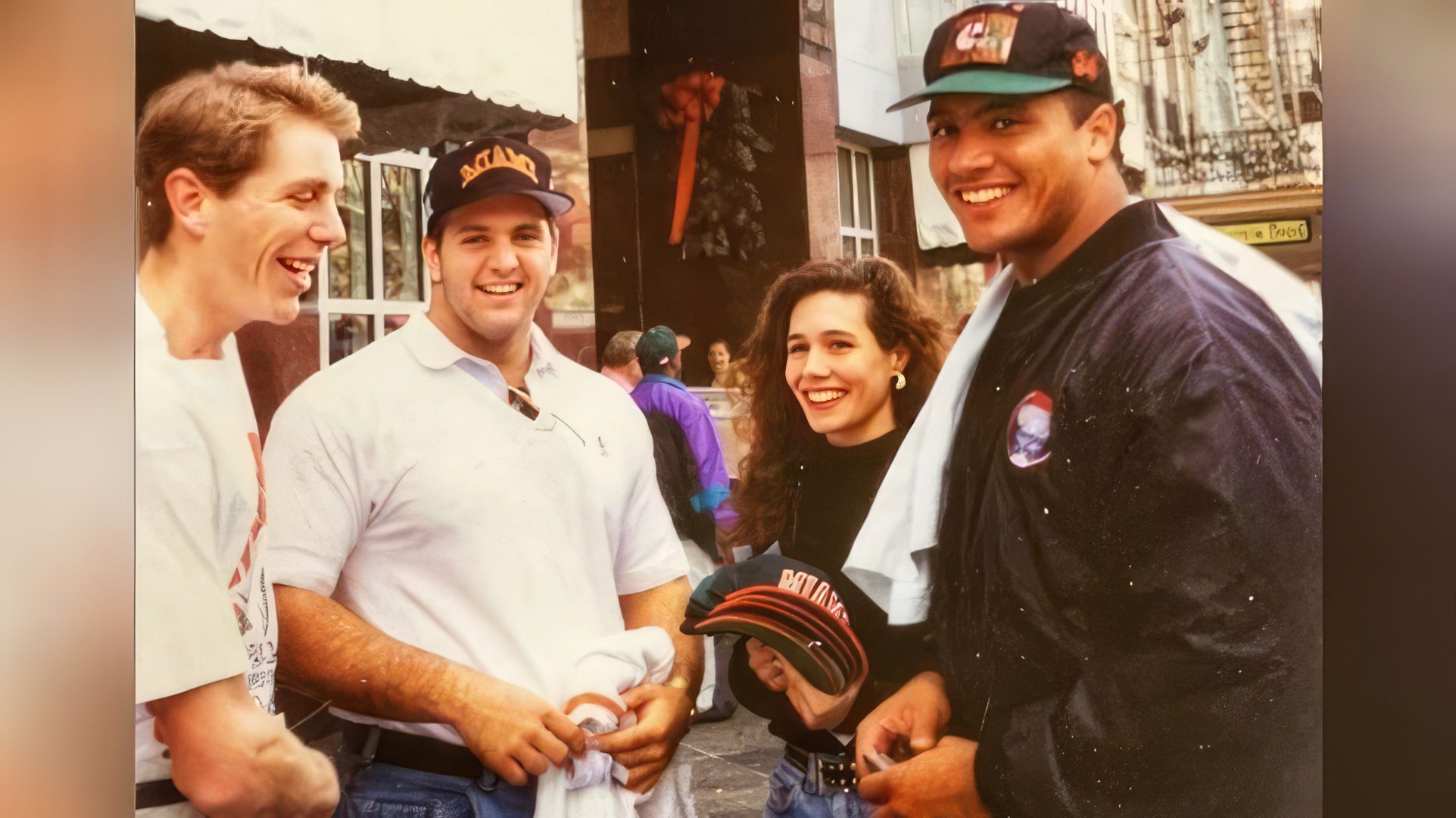 Young Dwayne Johnson at the University of Miami