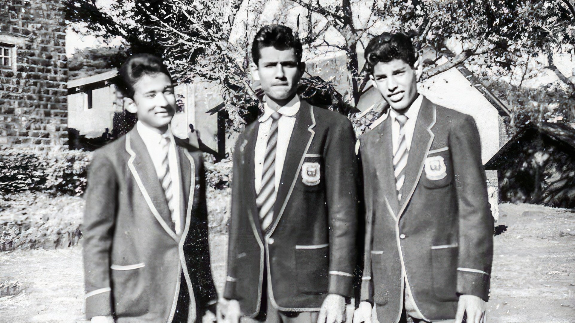 Freddie Mercury with his boarding school friends