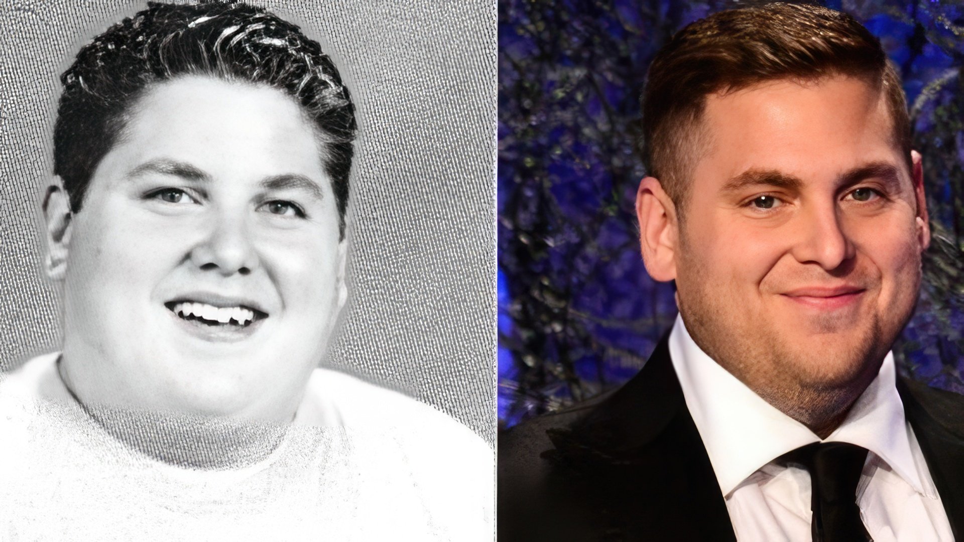 Jonah Hill in his youth and at a mature age