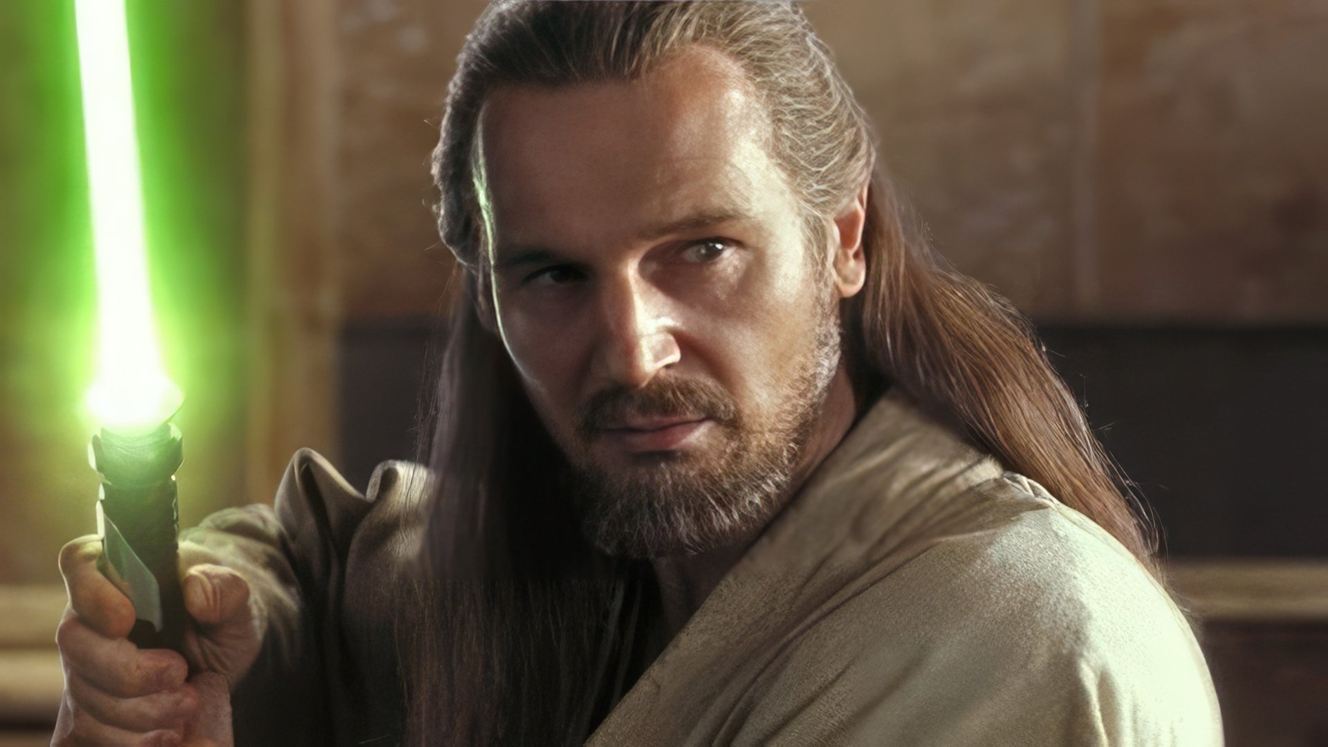 Liam Neeson in the saga "Star Wars: Episode I – The Phantom Menace"
