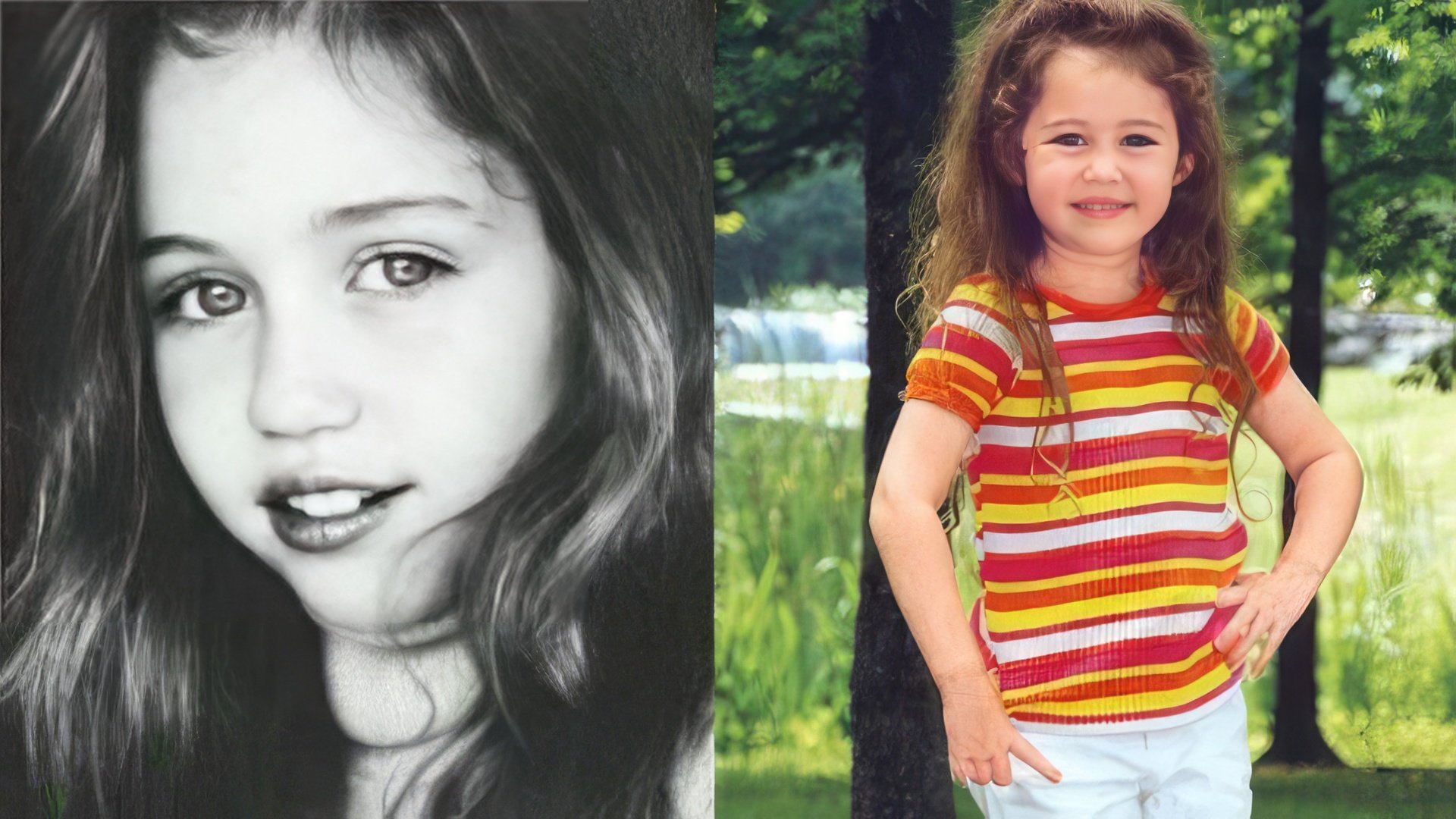 Baby photos of Miley Cyrus