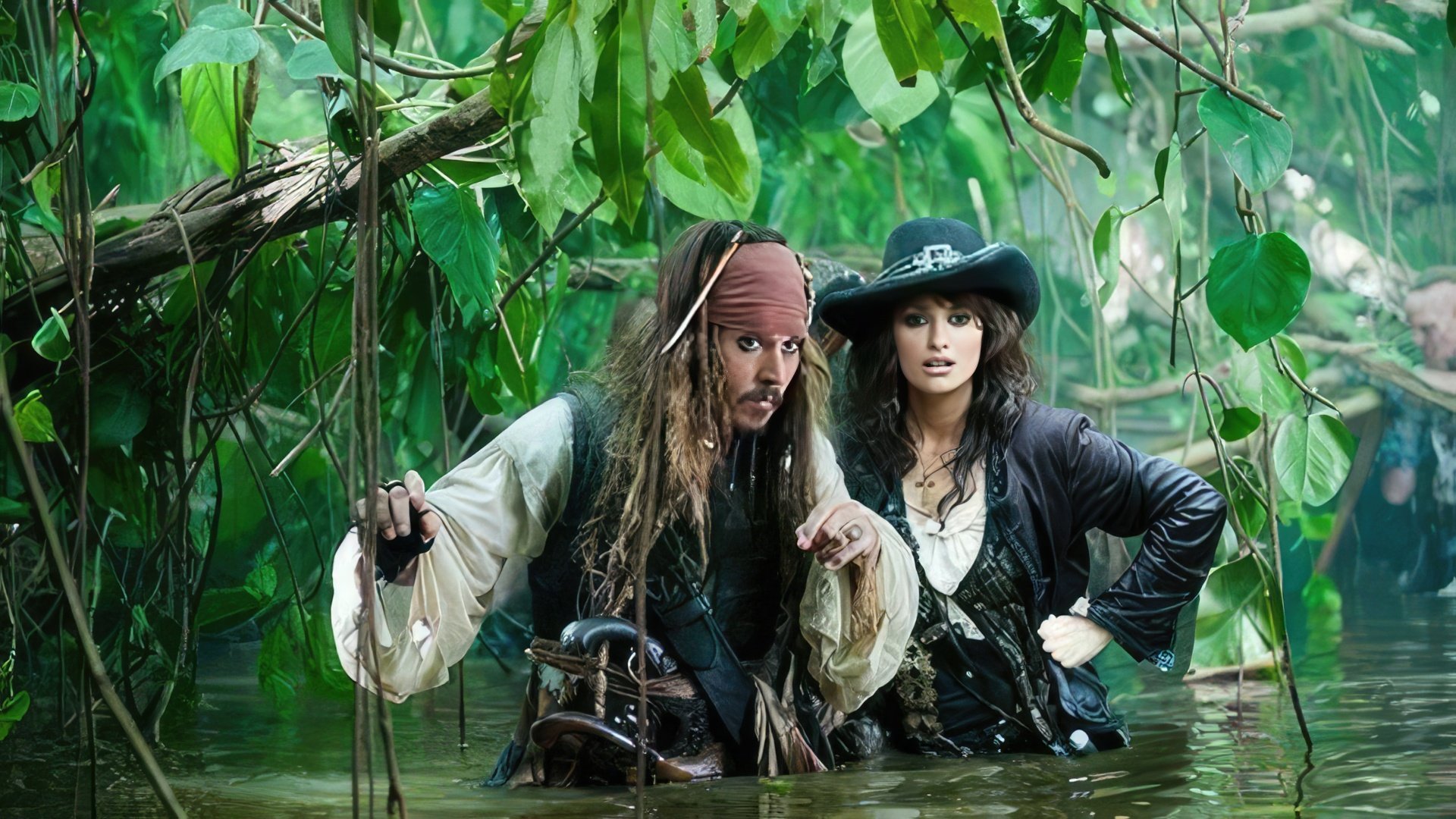 Penelope Cruz and Johnny Depp in 'Pirates of the Caribbean: On Stranger Tides'