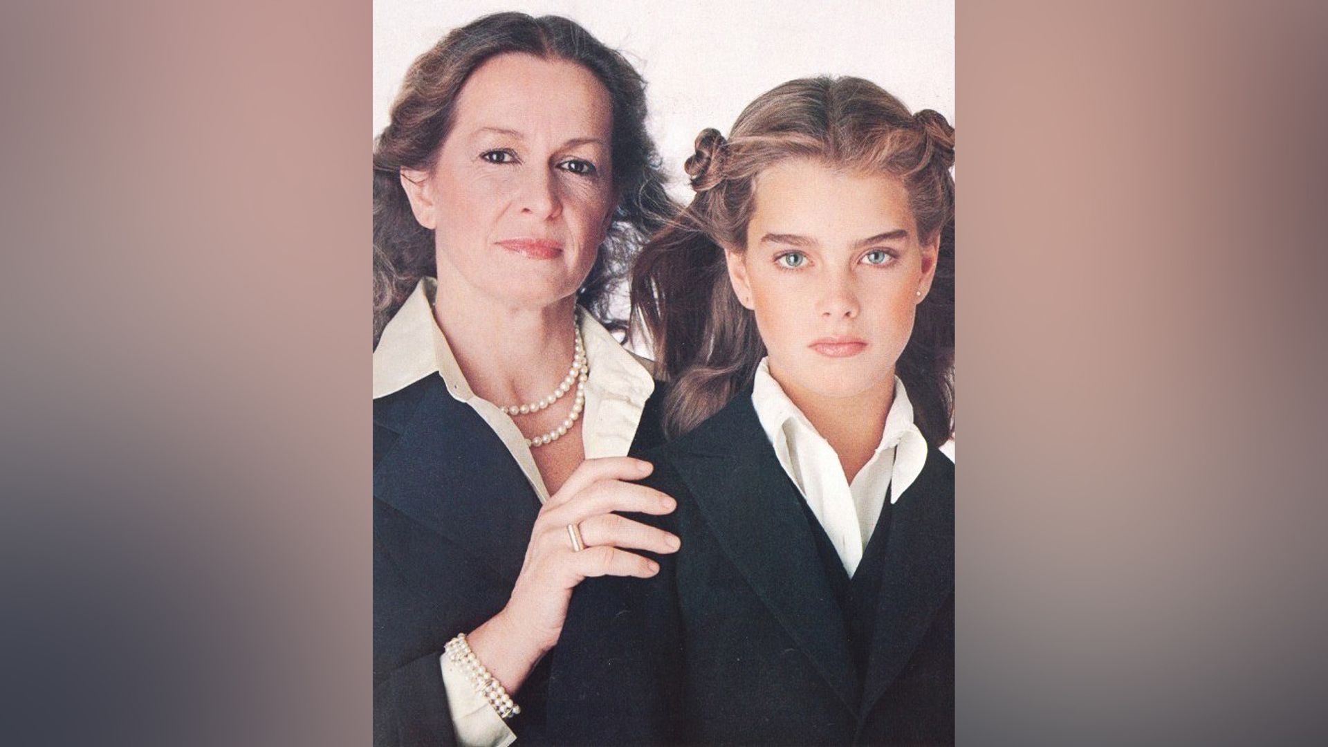 Young Brooke Sheilds with her mother