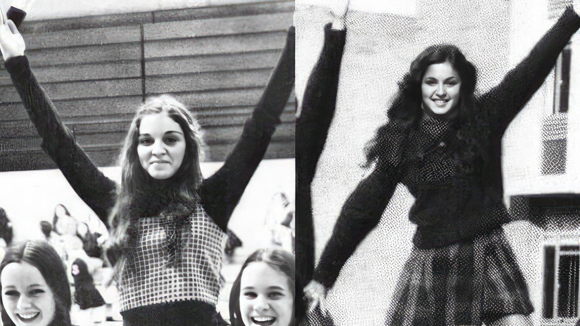Young Madonna in the cheerleading squad