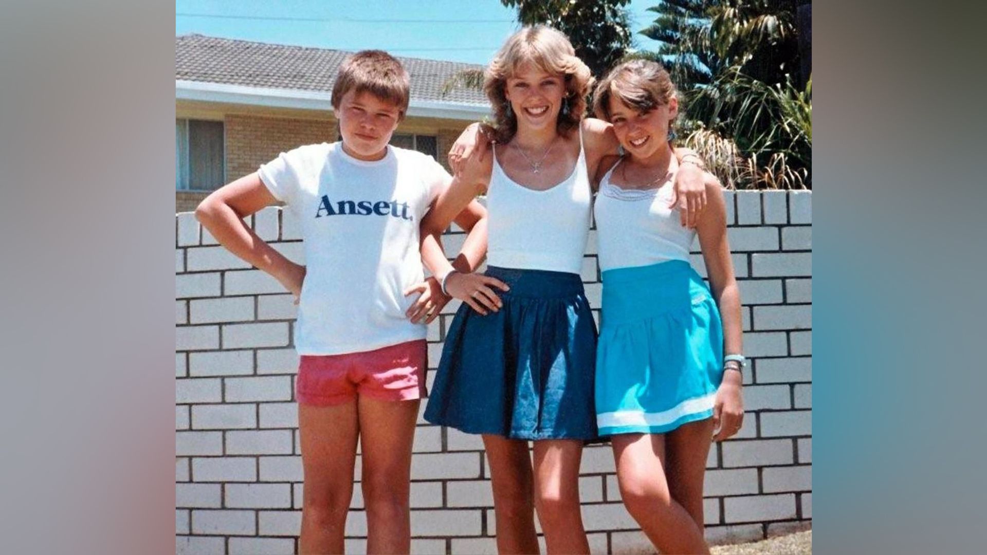 Kylie Minogue with her siblings